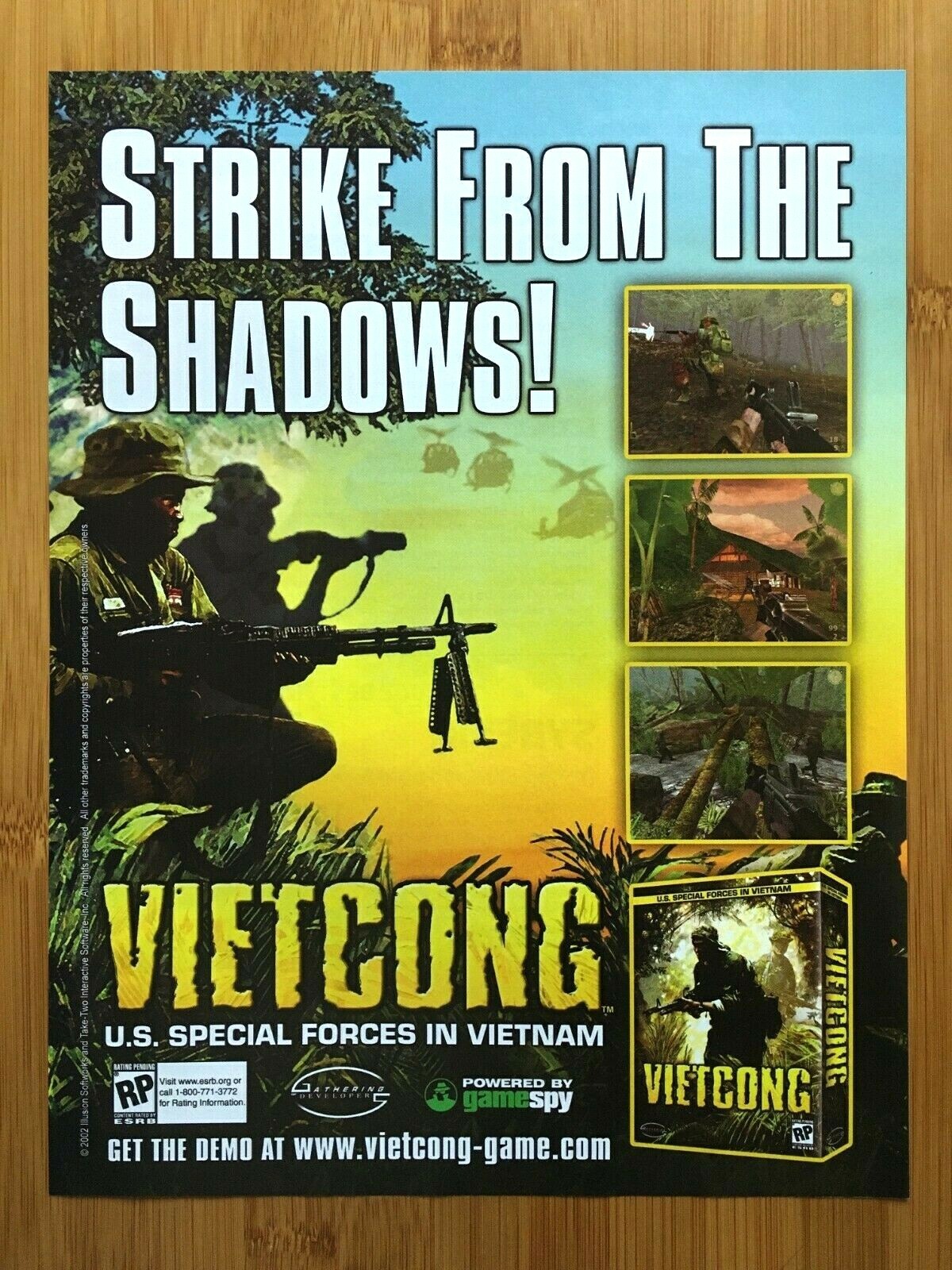Vietcong U.S. Special Forces in Vietnam PC 2003 Print Ad/Poster Big Box Game Art