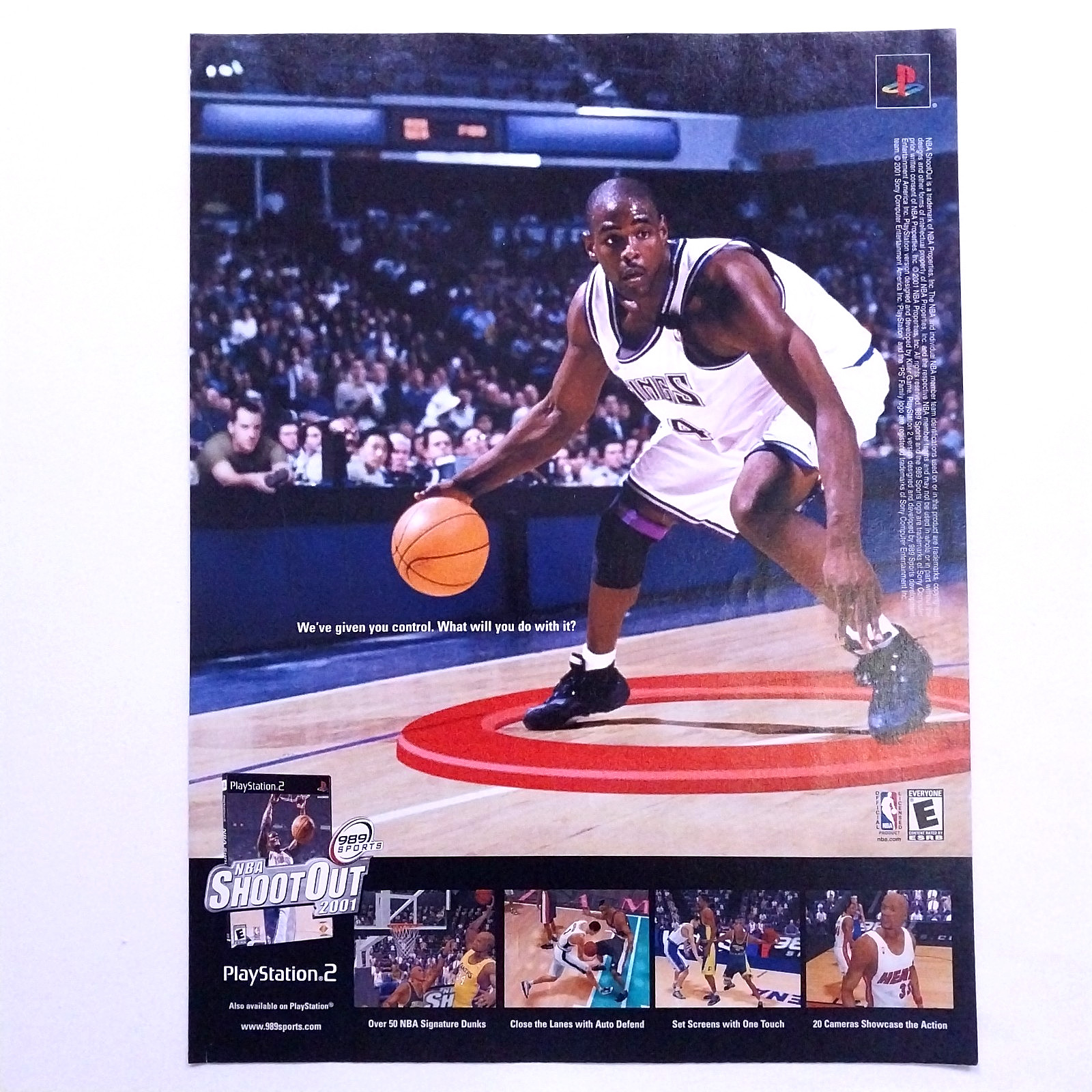 NBA Shoot Out 2001 Game Promo Print Ad Magazine Page Use as Mini Poster Wall Art