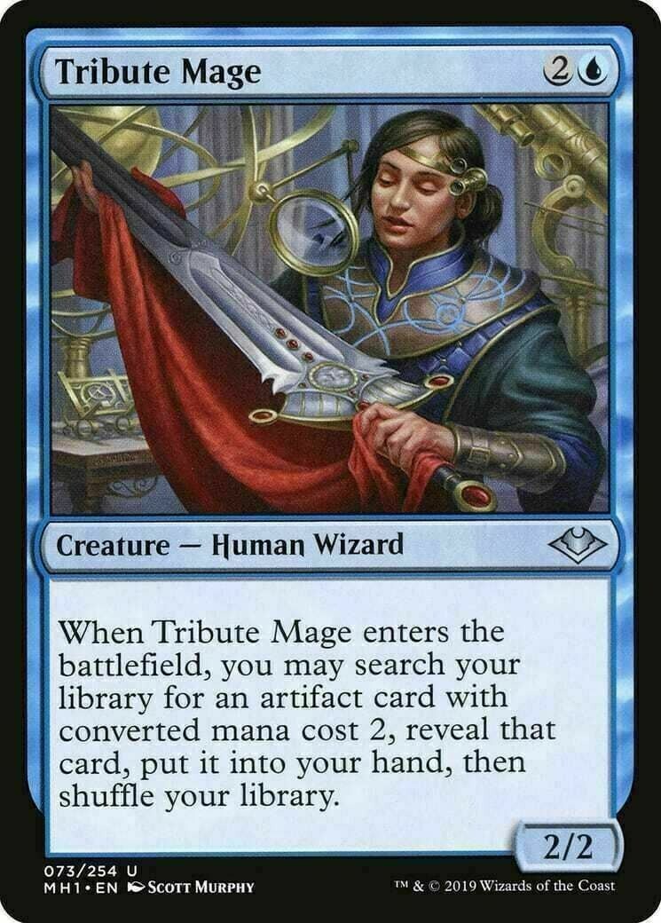 1x TRIBUTE MAGE - Human - Modern Horizons - MTG - Magic the Gathering