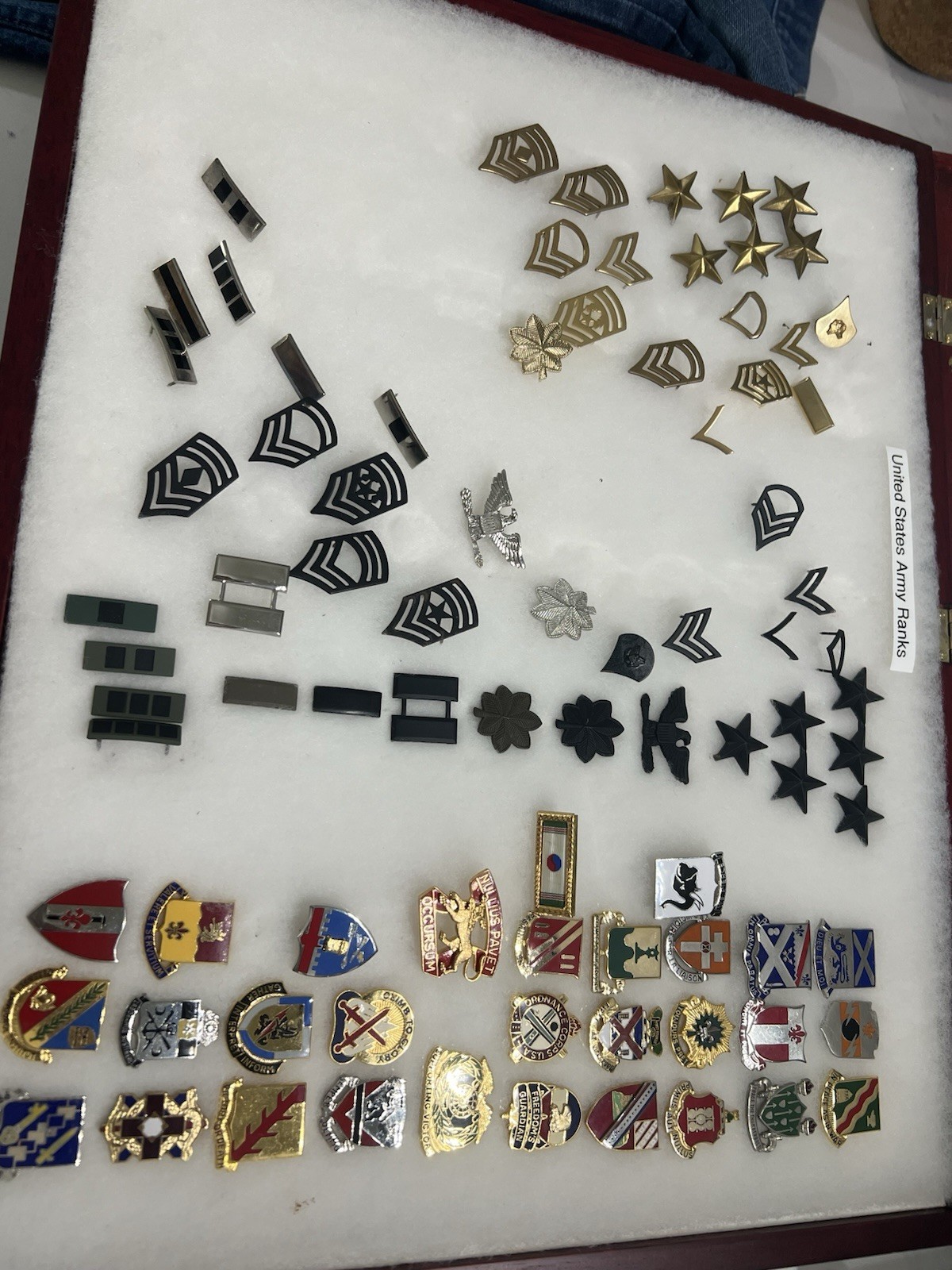 Large Collection Of Military Ranks, Insignia, Police  Pins