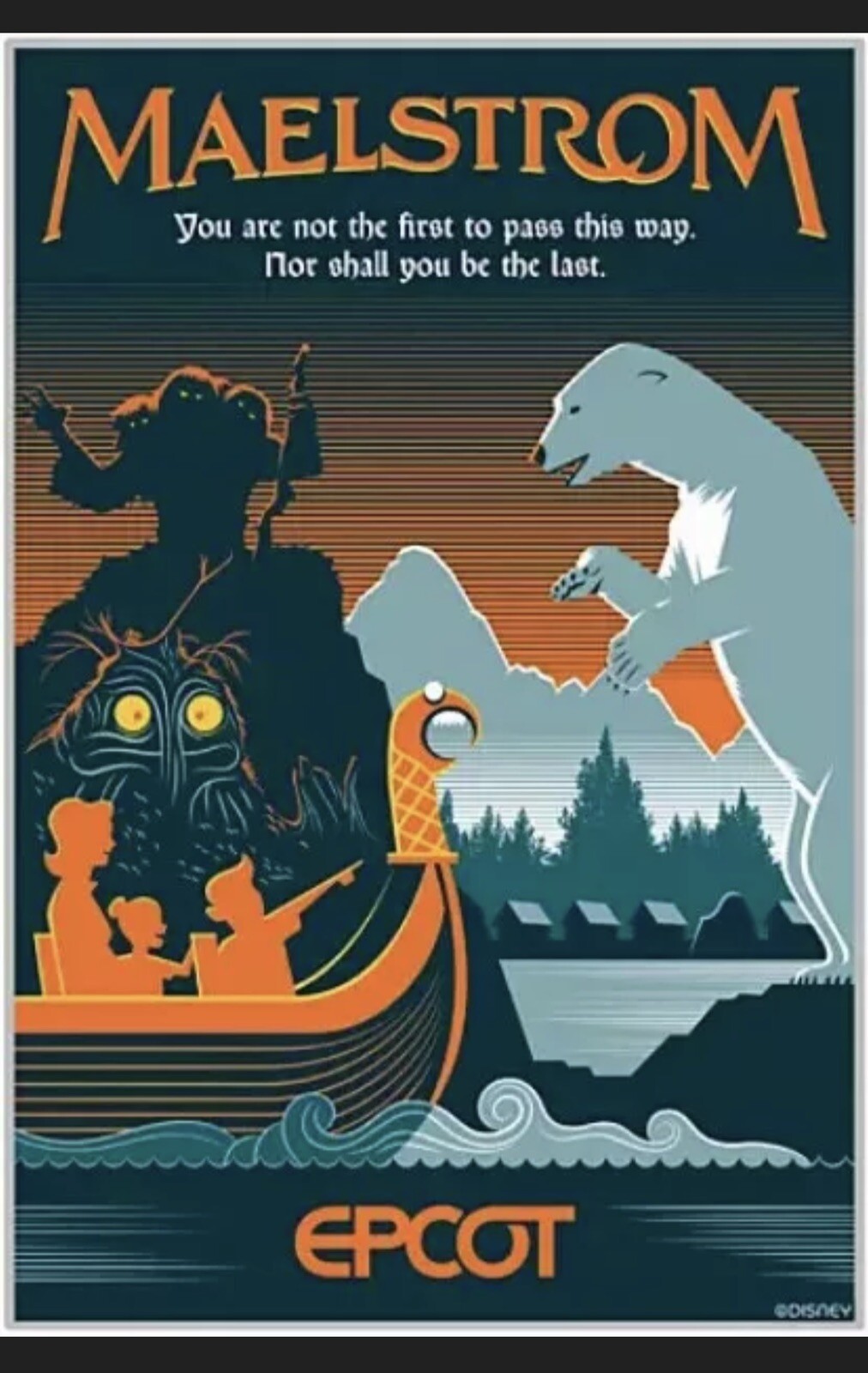 EPCOT Maelstrom Serigraph Poster LE 34/100 Disney