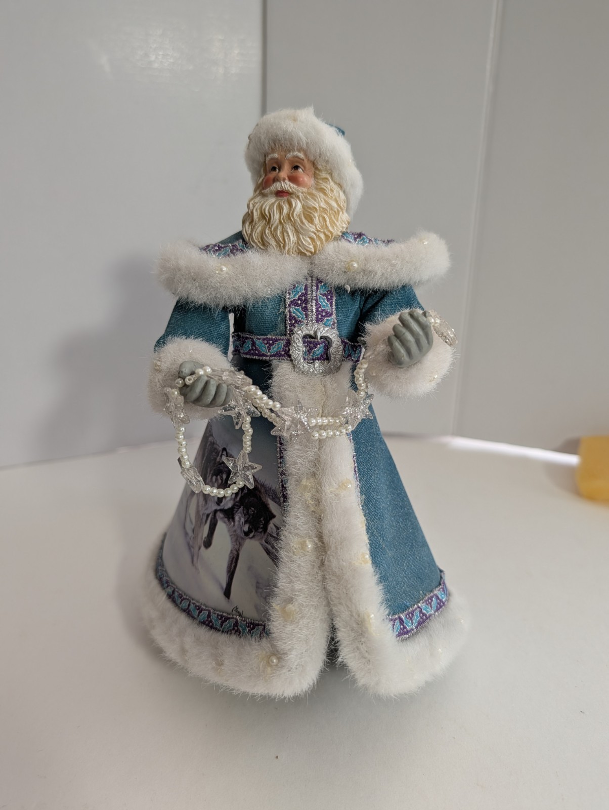 2004 Al Agnew Santa And Wolves Christmas Decor