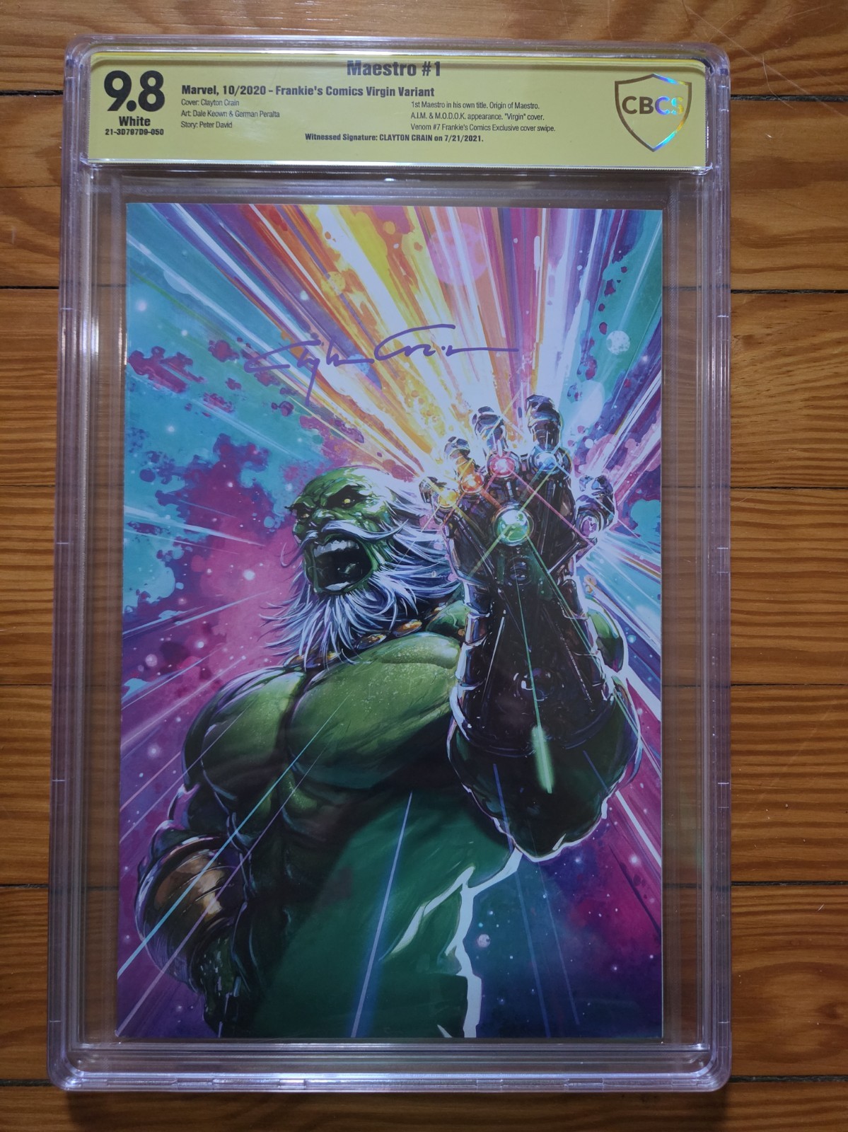 Maestro #1 Clayton Crain Variant 9.8 CBCS SIGNED