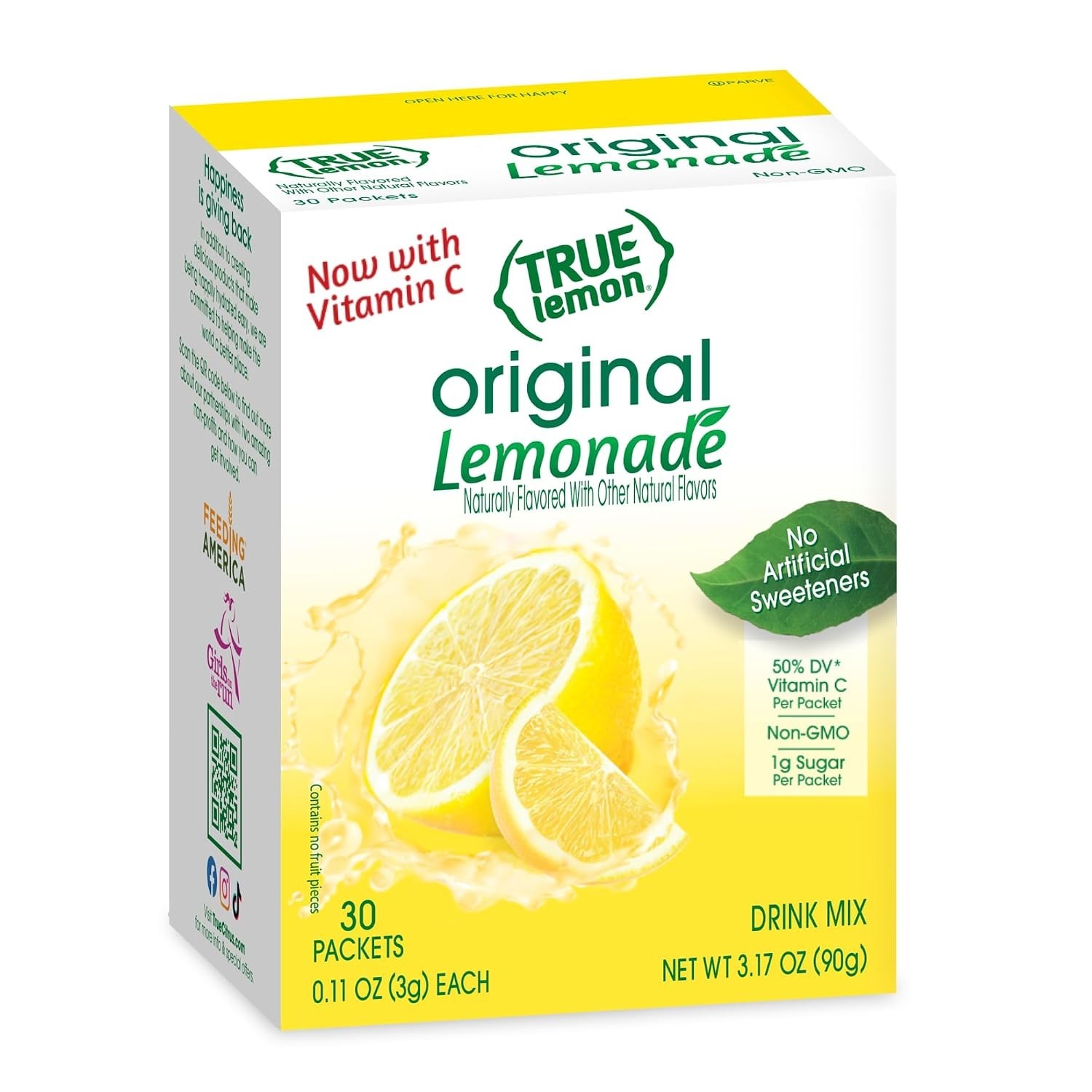 Original Lemonade Drink Mix (30 Packets) | Made from Real Lemon | No Preservativ