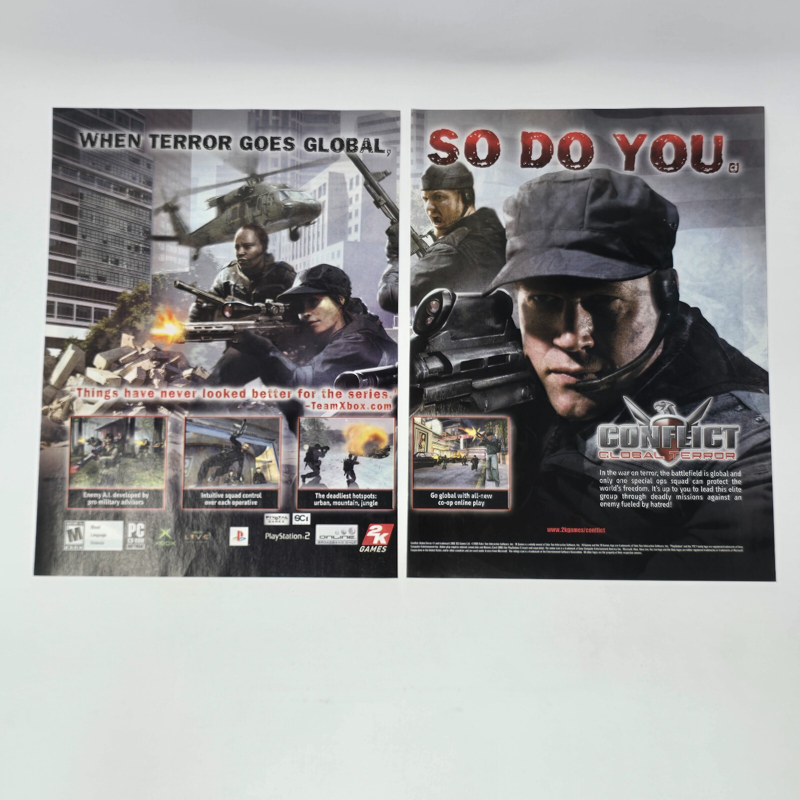 Conflict Global Terror PS2 Xbox PC Special Ops Print Ad/Poster Promo Art