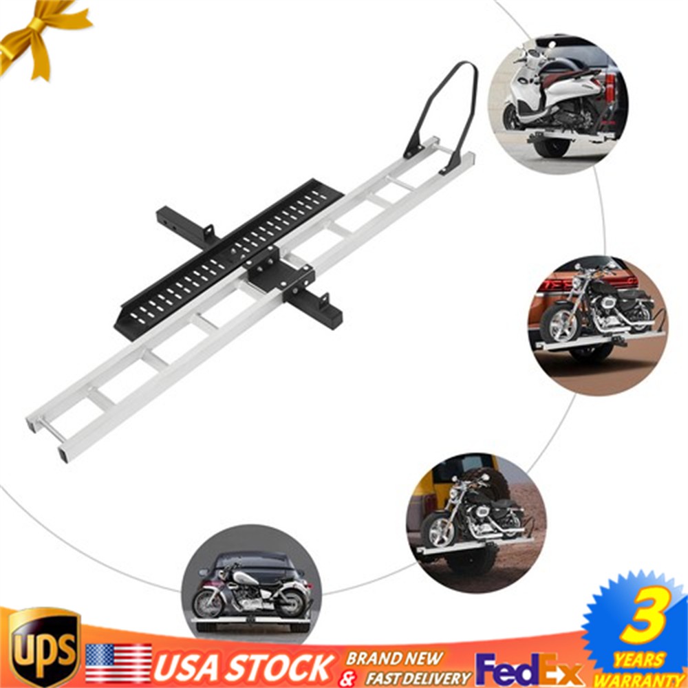 Hitch-Mount Motorcycle Carrier 400 lb Aluminum Steel Dirt Bike Rack