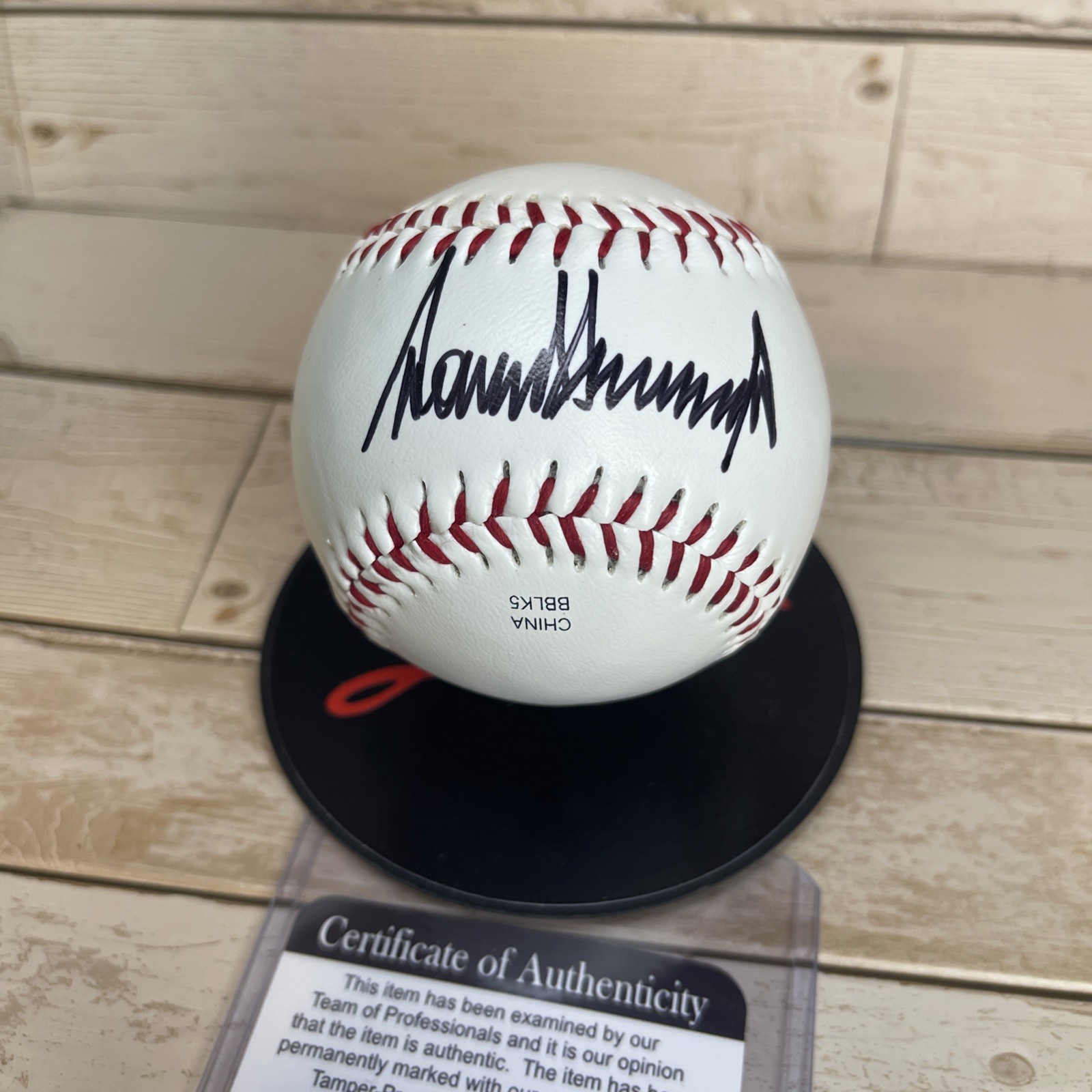Signed Donald Trump Rawlings Official Baseball OLB3 w/Coa ProCert PC489752