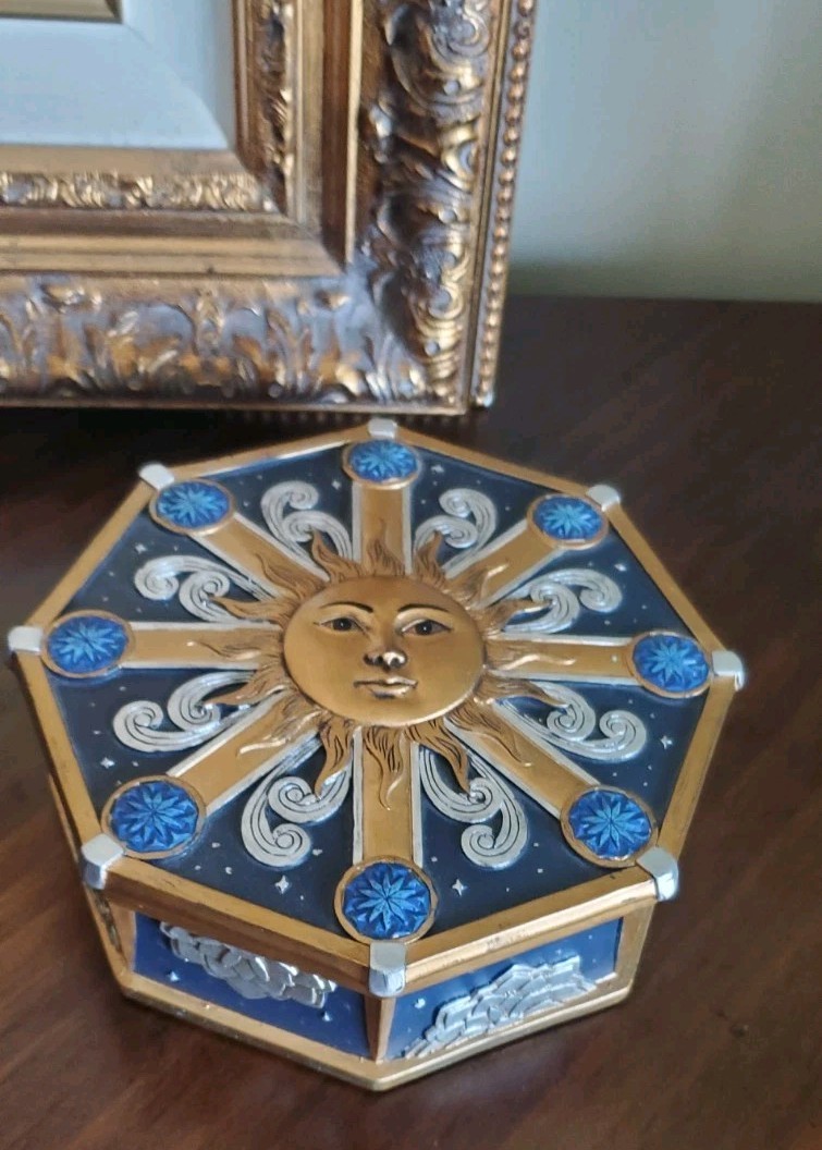 RARE ALTAR Ebros Gift Greek Zodiac Constellations Trinket Tarot Deck Box + DECK