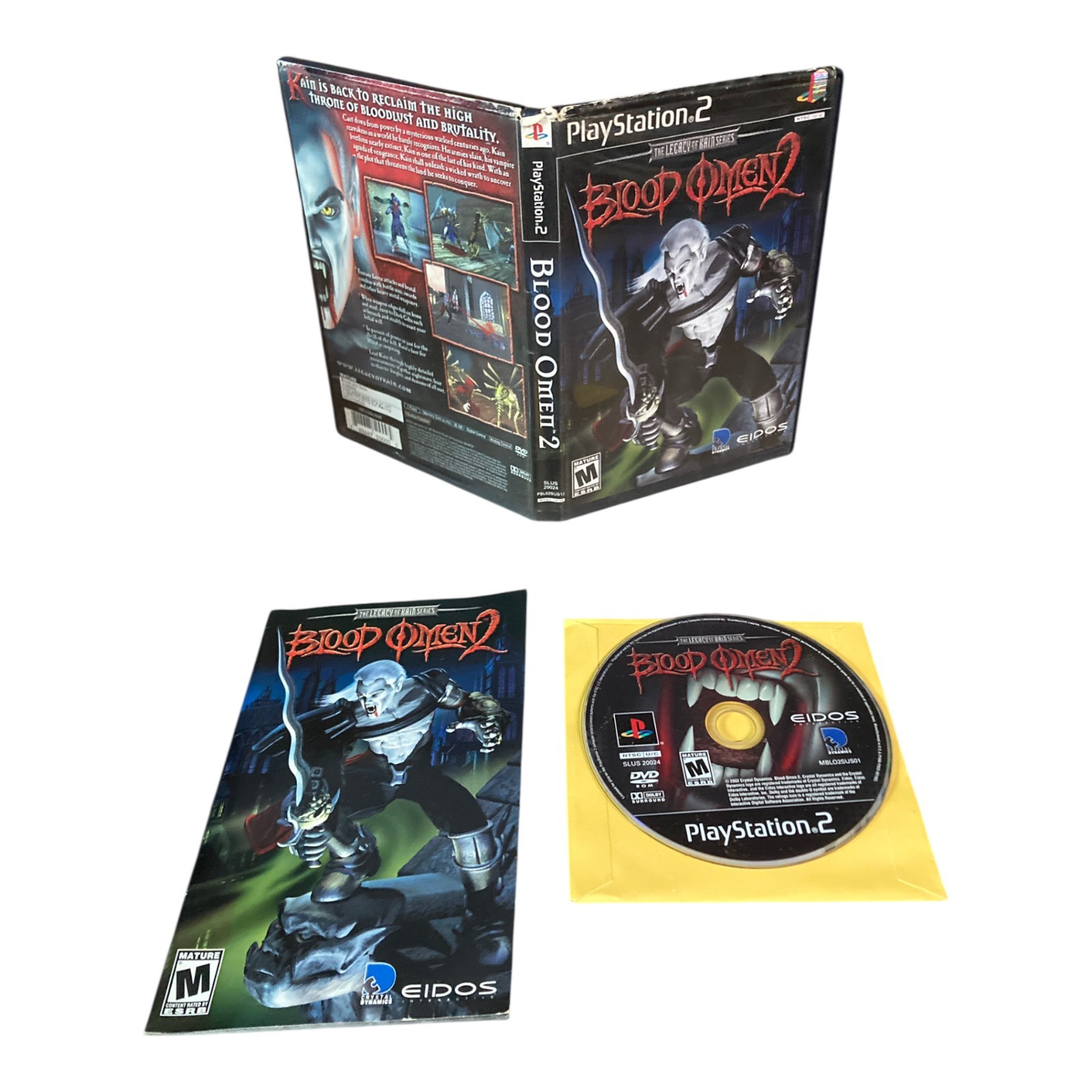 Sony PlayStation 2 PS2 CIB COMPLETE TESTED The Legacy of Kain: Blood Omen 2 CF