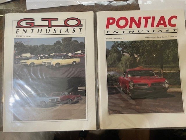 Vintage Pontiac GTO magazines records automobilia lot