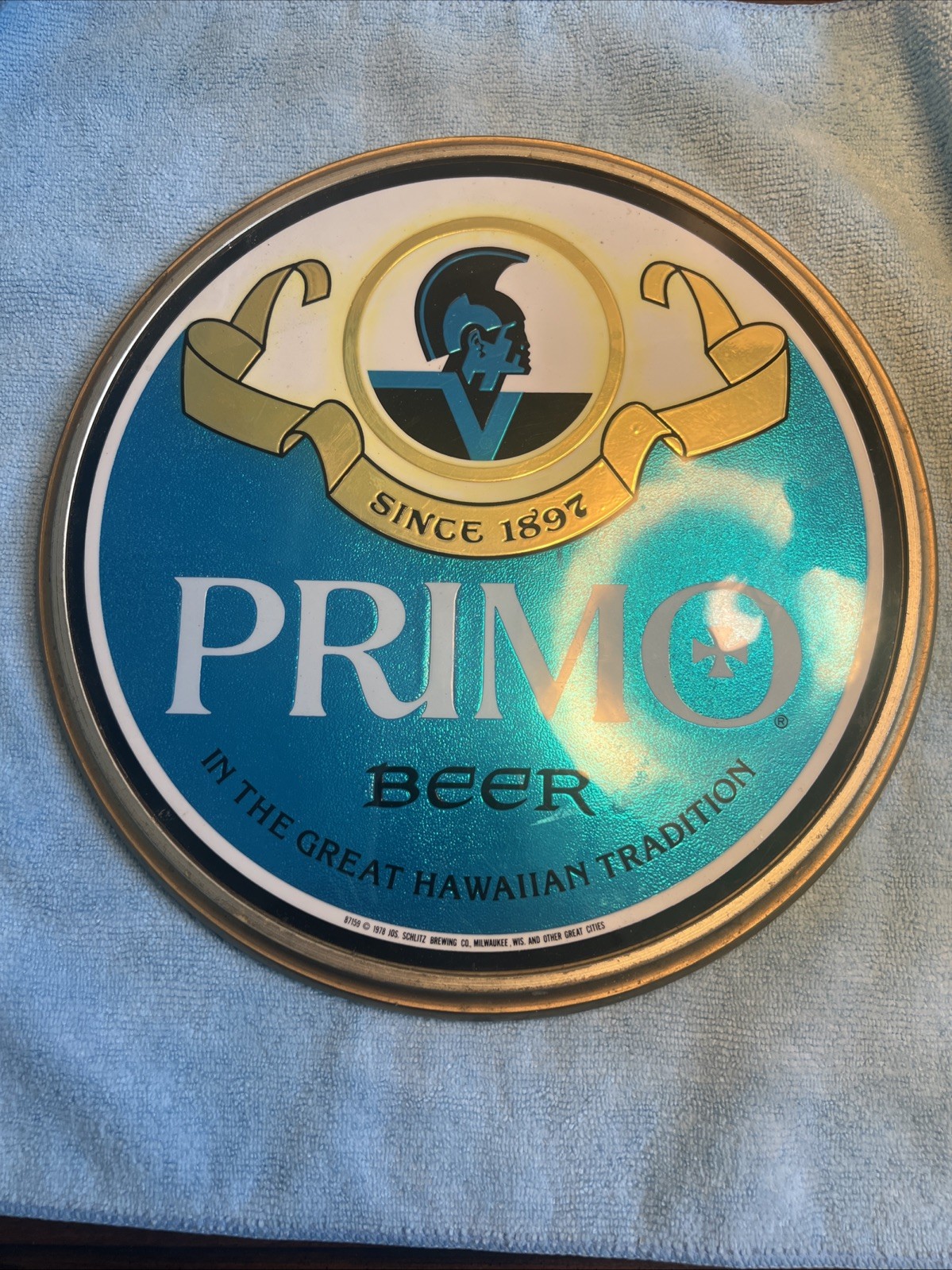 Vintage Primo Hawaiian  Beer Sign From 1978. Sign Made In USA.