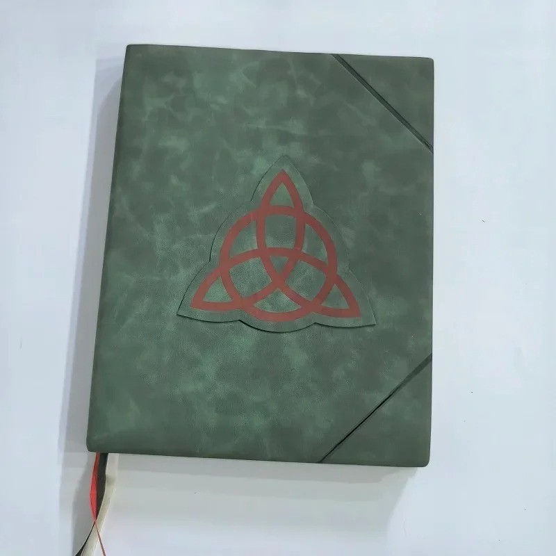 Book Of Shadows Magic Book Vintage Green Cover Spells Records Stories Bound