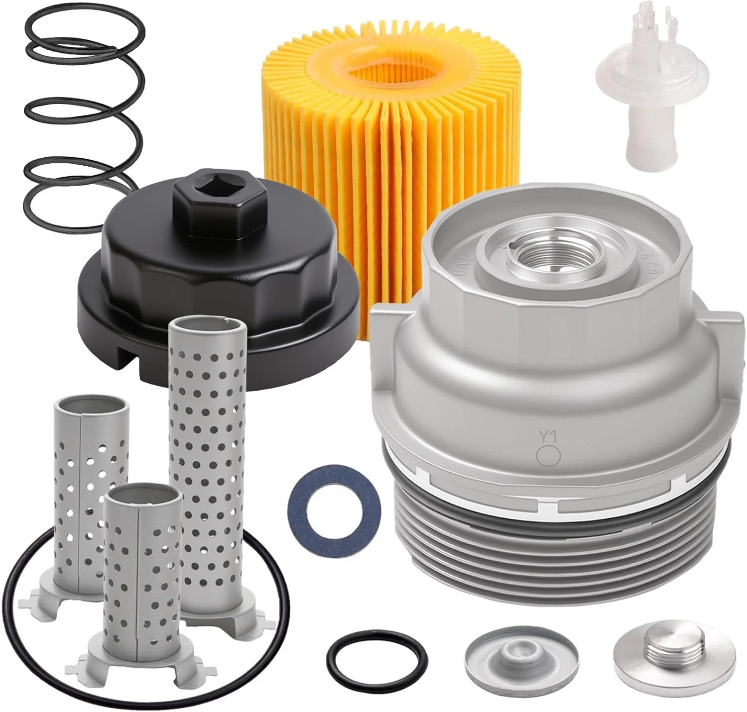 Aluminum Engine Oil Filter Cover, IS LS NX, 04152-YZZA1 | Oil Filter Housing Cap
