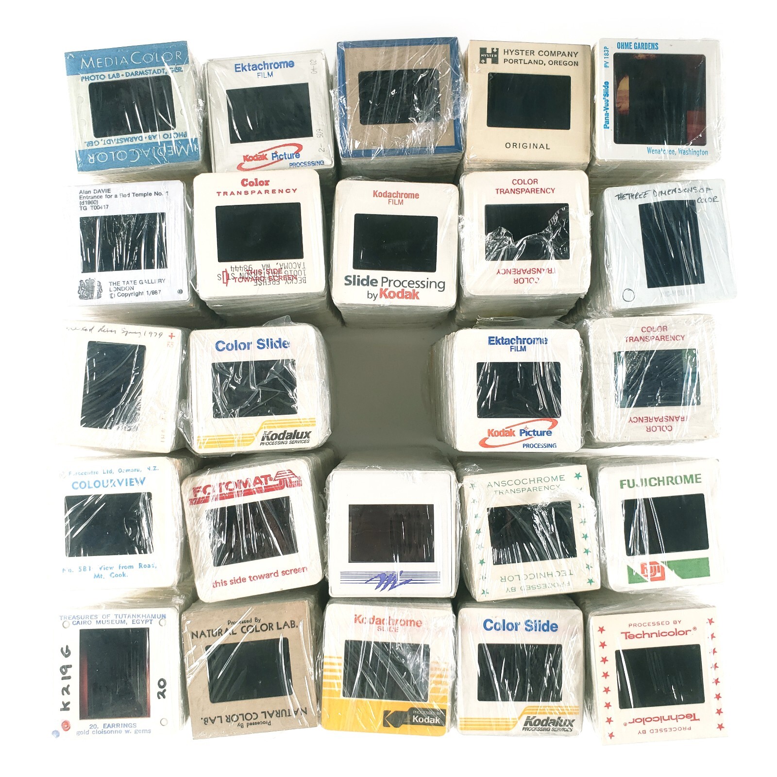 100 Vintage Photo Slides Lot - Amateur & Pro - Mixed 1950s-1990s Old Slide Film