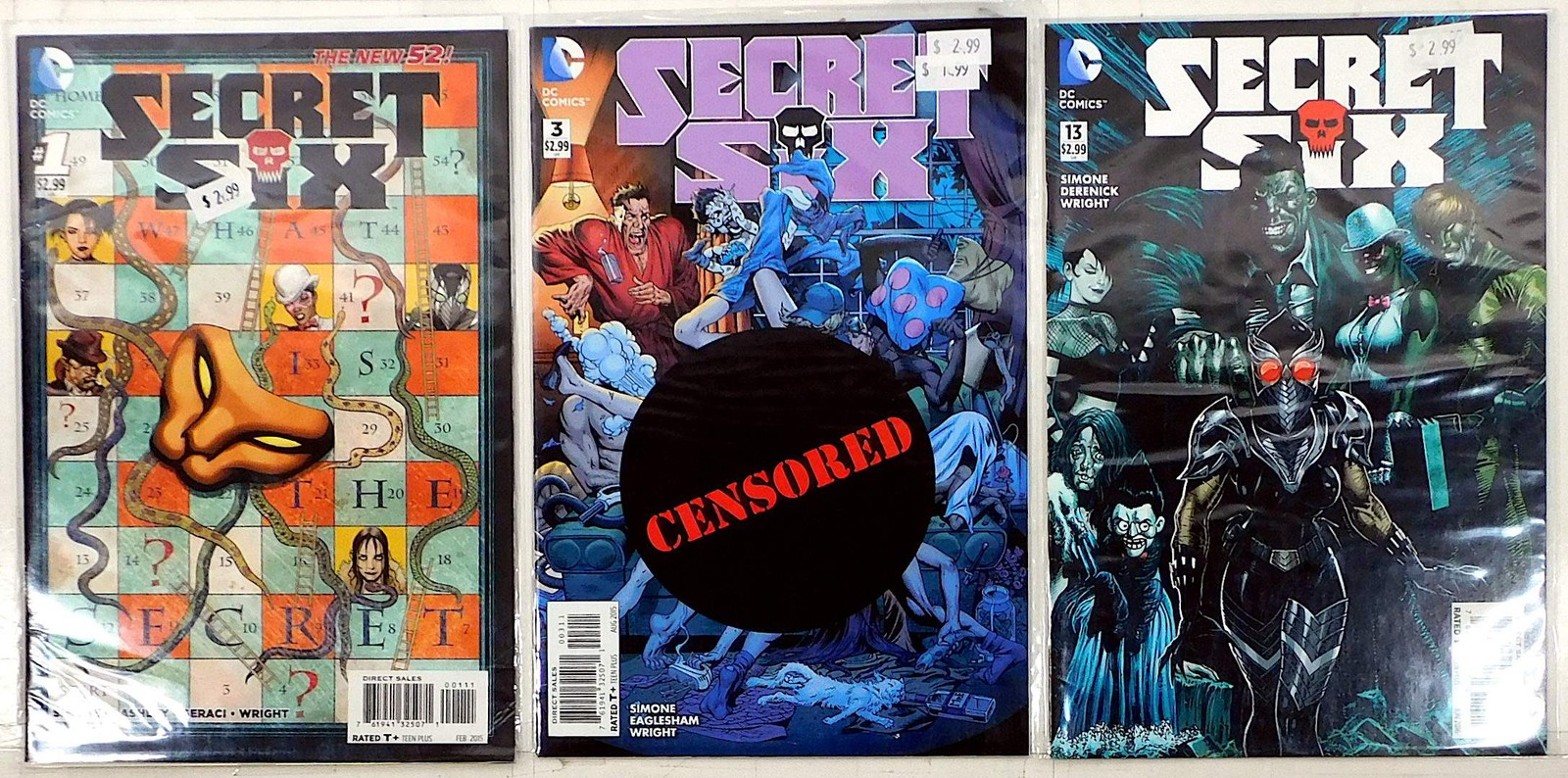 Secret Six Lot of 3 #1, 3, 13 (2015) DC Comics 1st Print Comic Books