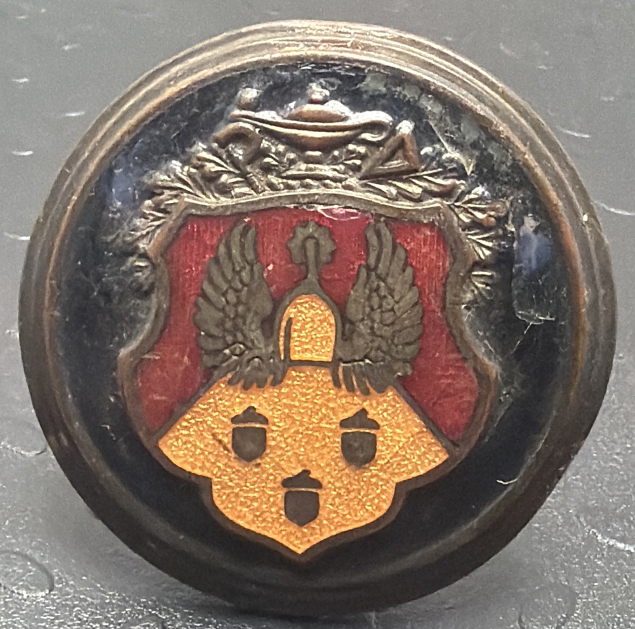 Rare 1929-30 Oldsmobile Enamel Hood Radiator Crest Emblem Medallion Original:2A2