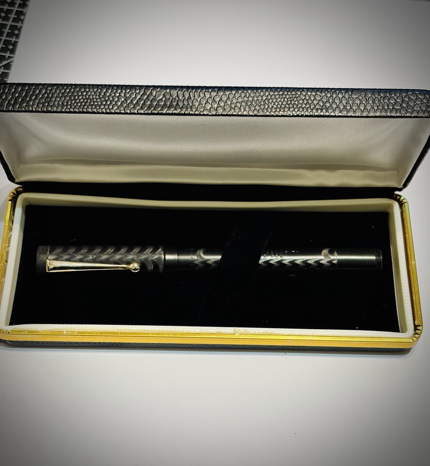 Antique 1920’s National Security Fountain Pen BCHR 14K Gold Flex Nib, England