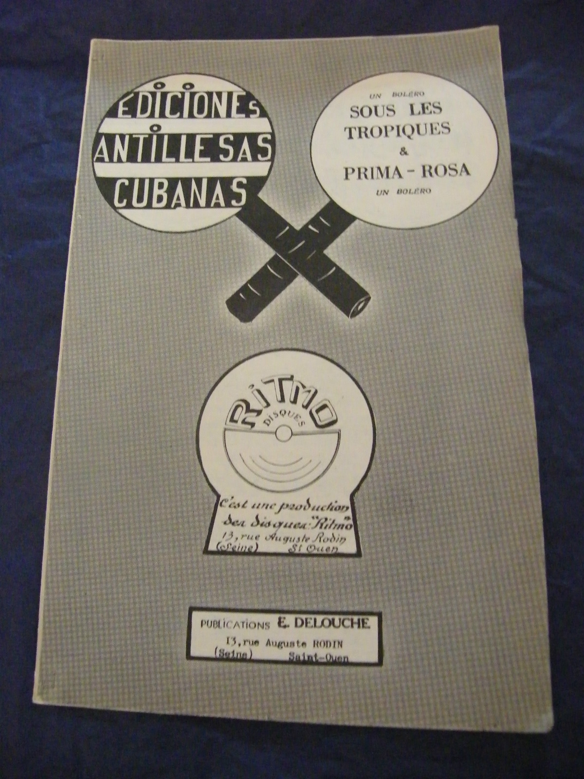 Partition Under the Tropics & Prima Rosa D\'Inez 1959 Music Sheet
