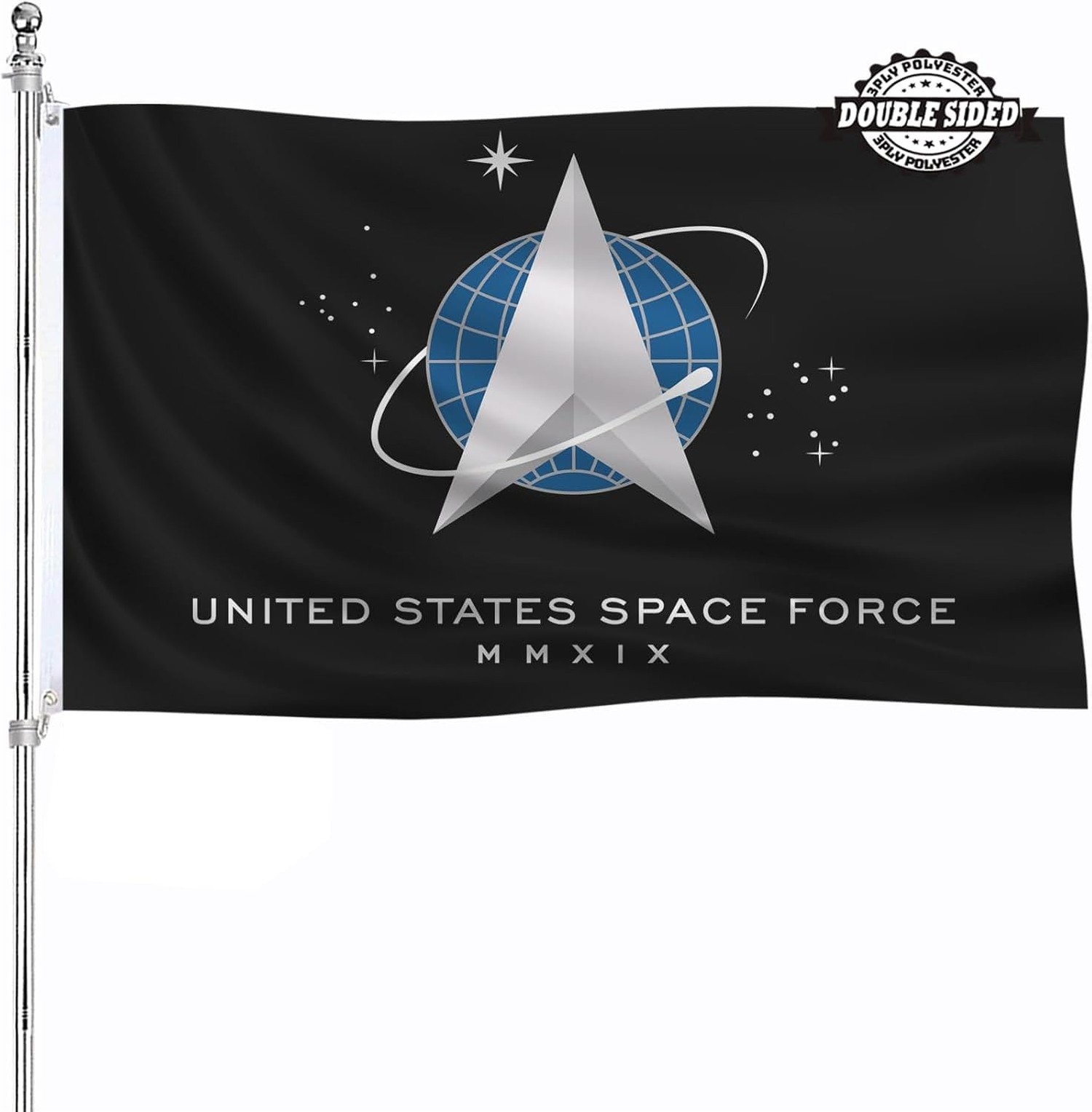 Double Sided US Space Force 4x6 Outdoor United States Flags 3 Ply Heavy Duty ...