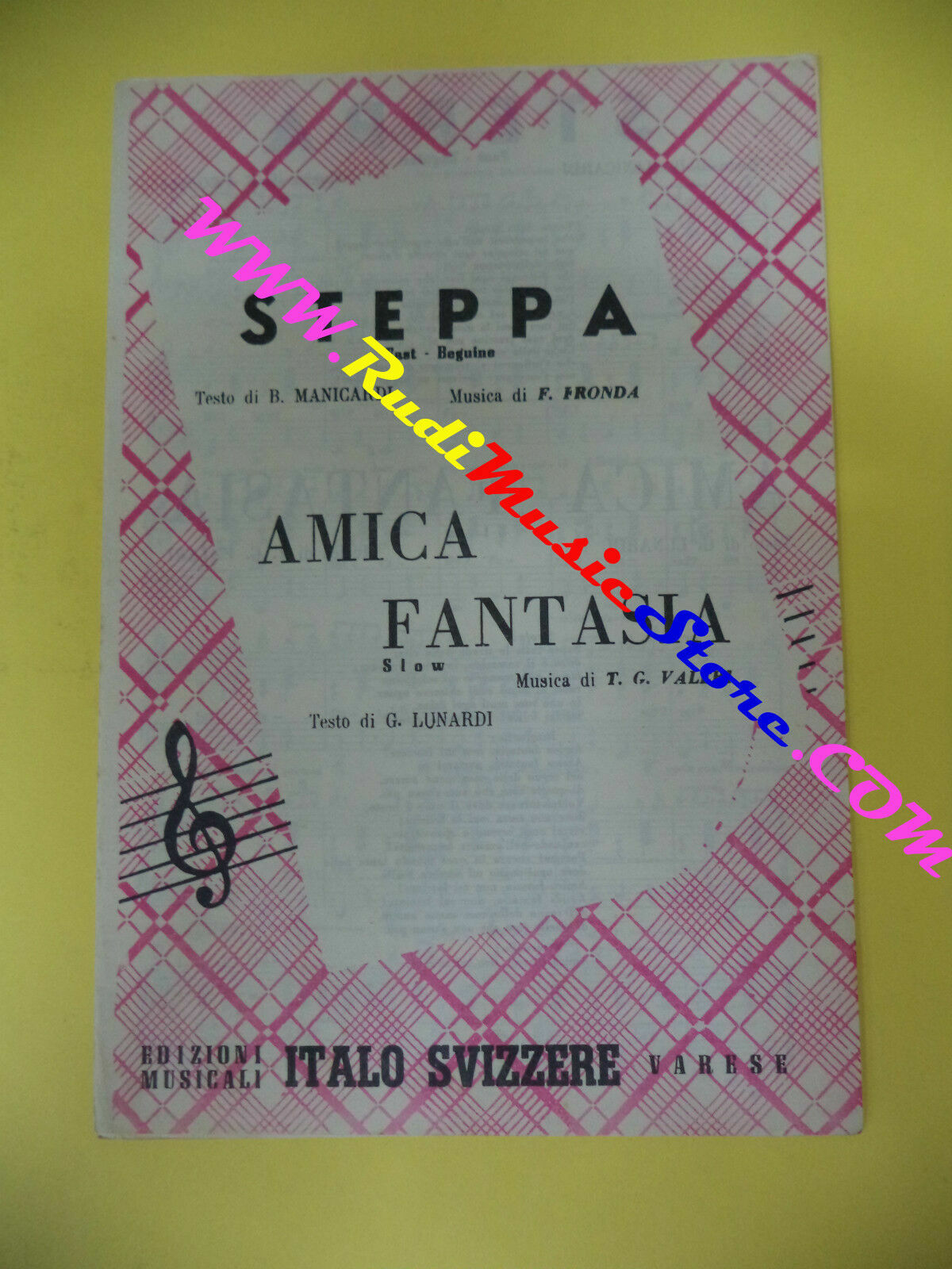 RARE SINGLE SCORE Steppa MANICARDI FRONDA Amiga fantasy LUNARDI no cd lp