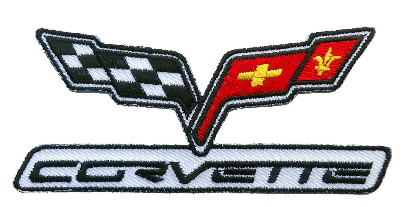 Corvette Racing Embroidered 4.0 inch Iron On Sew On Patch
