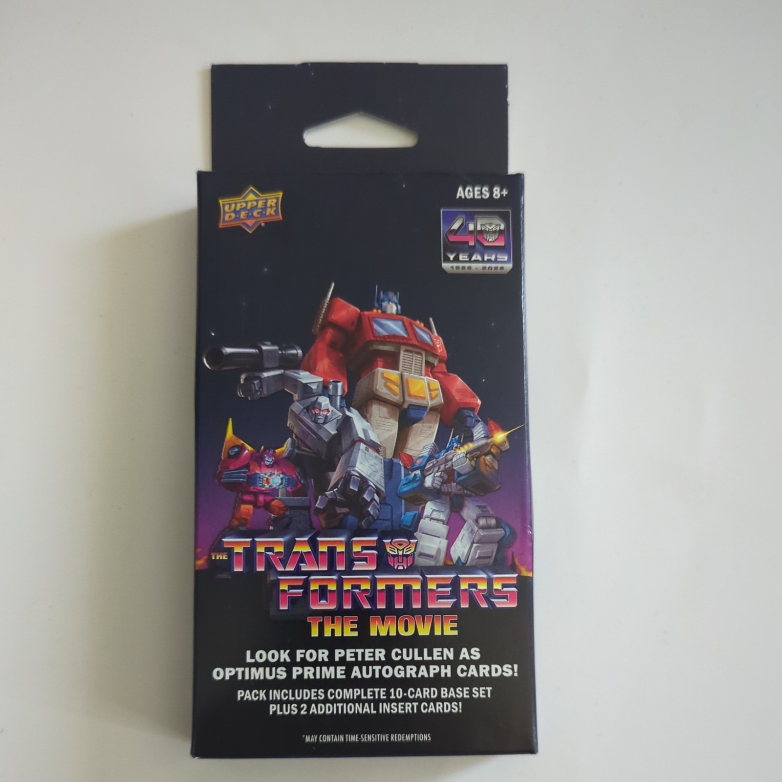 2026 UPPER DECK TRANSFORMERS THE MOVIE 40TH SPECIAL EDITION HANGER BOX