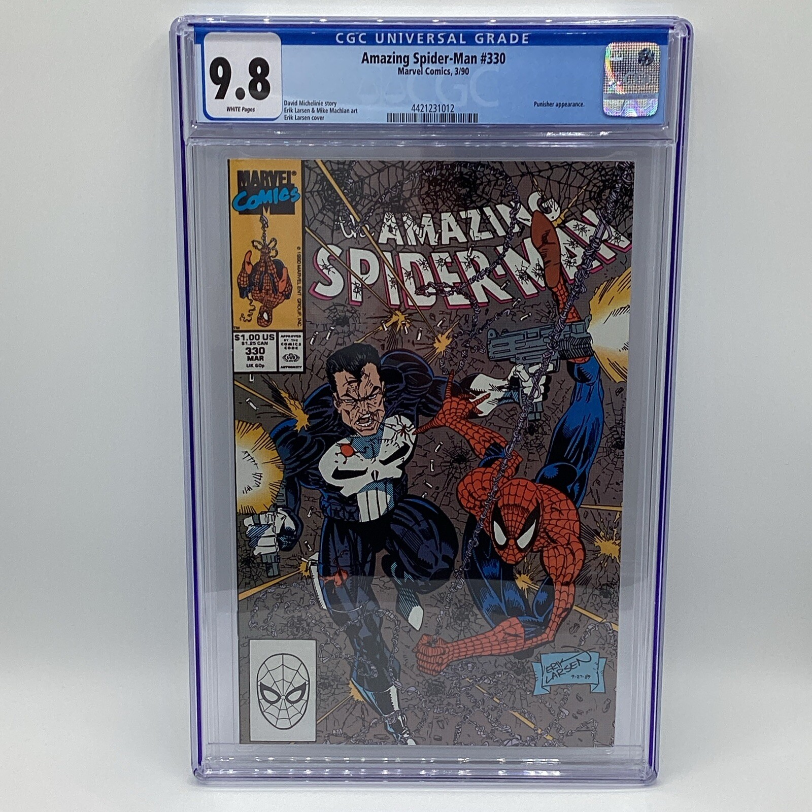 March 1990 Marvel Amazing Spider-Man Issue #330 CGC Graded 9.8 Punisher Appear