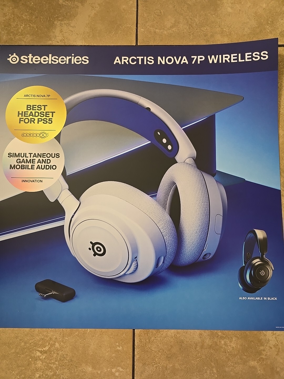 Steelseries Arctis Nova 7P Gaming Headset Promo Art GameStop Print Ad/Poster