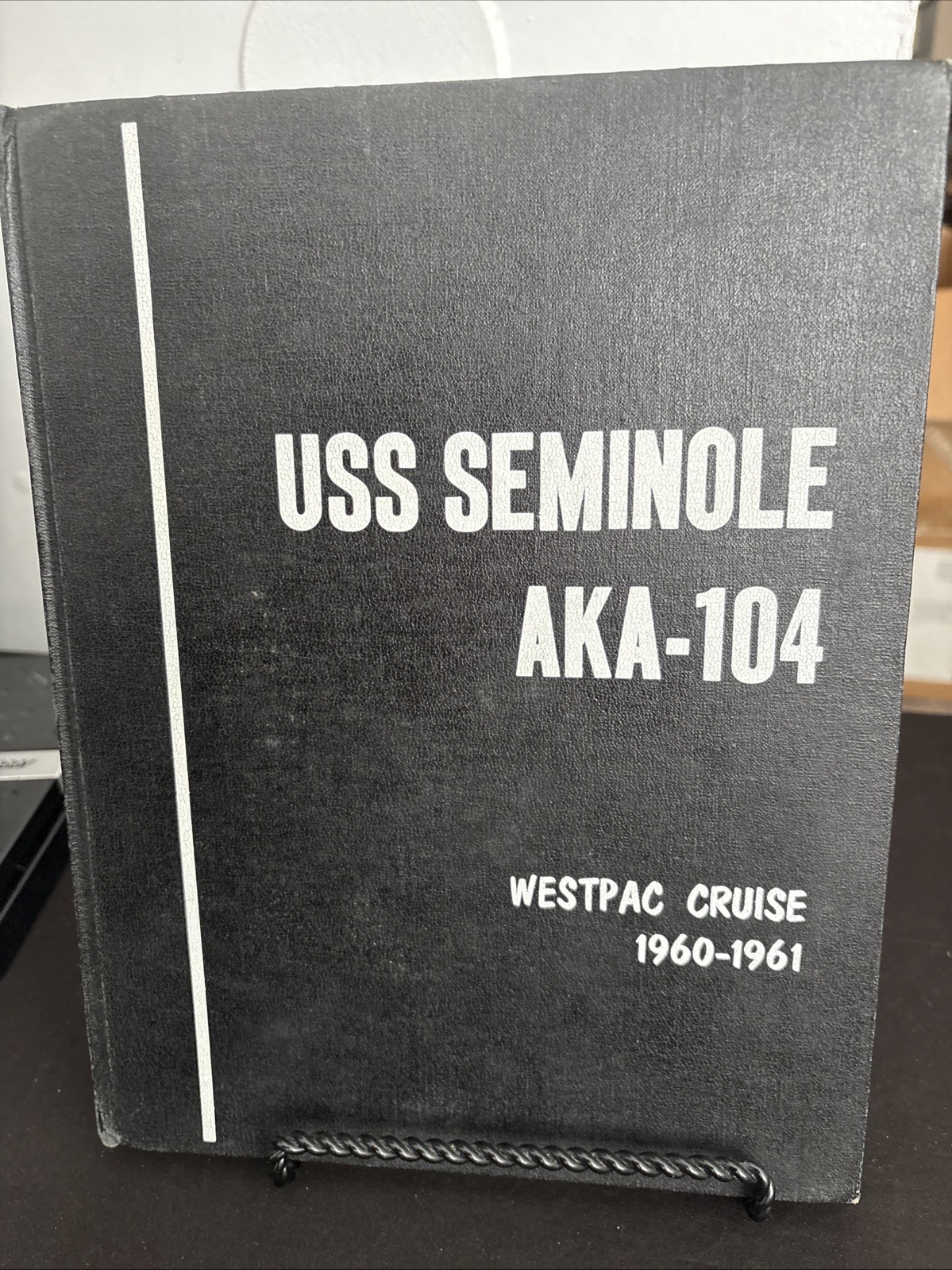 USS SEMINOLE AKA-104 Westpac 1960-1961 Cruise Log Book Vietnam Photos  Vintage