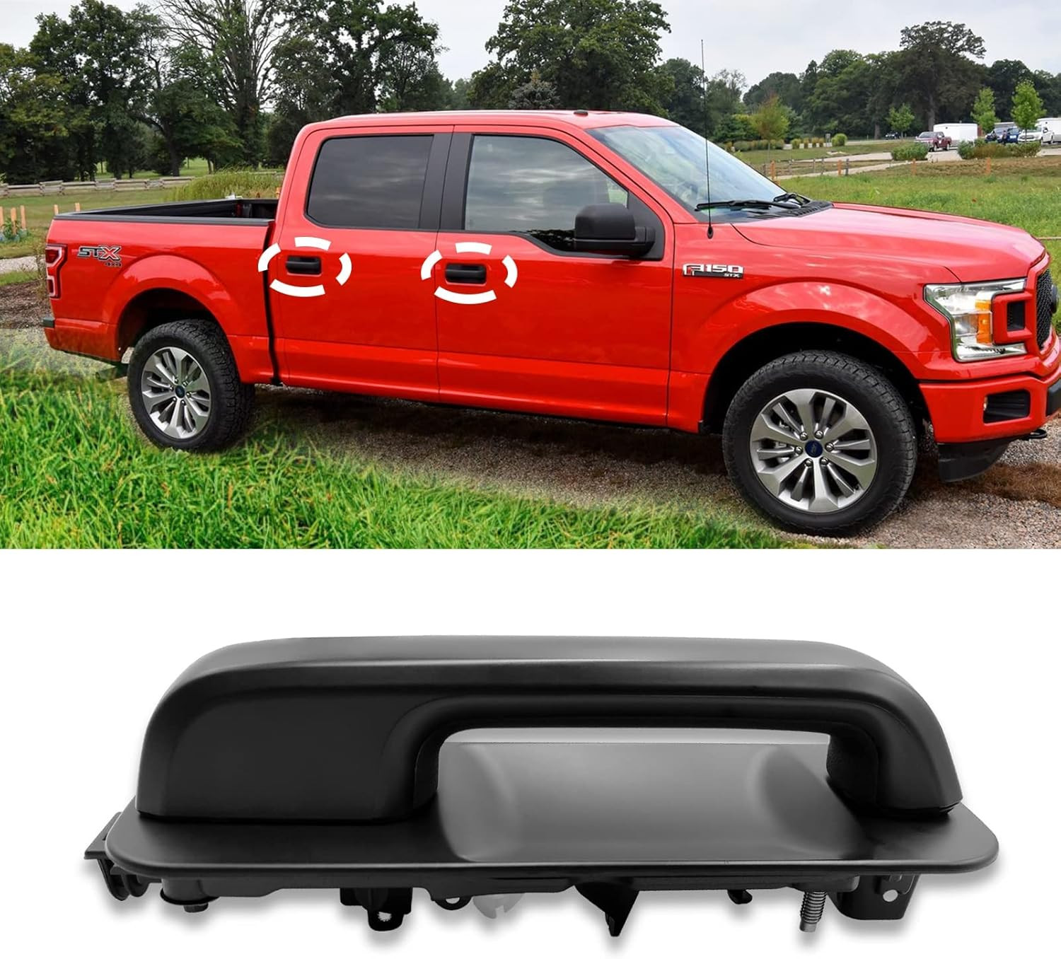 Compatible with 2015-2020 Ford F150 Front/Rear Right Door Handle