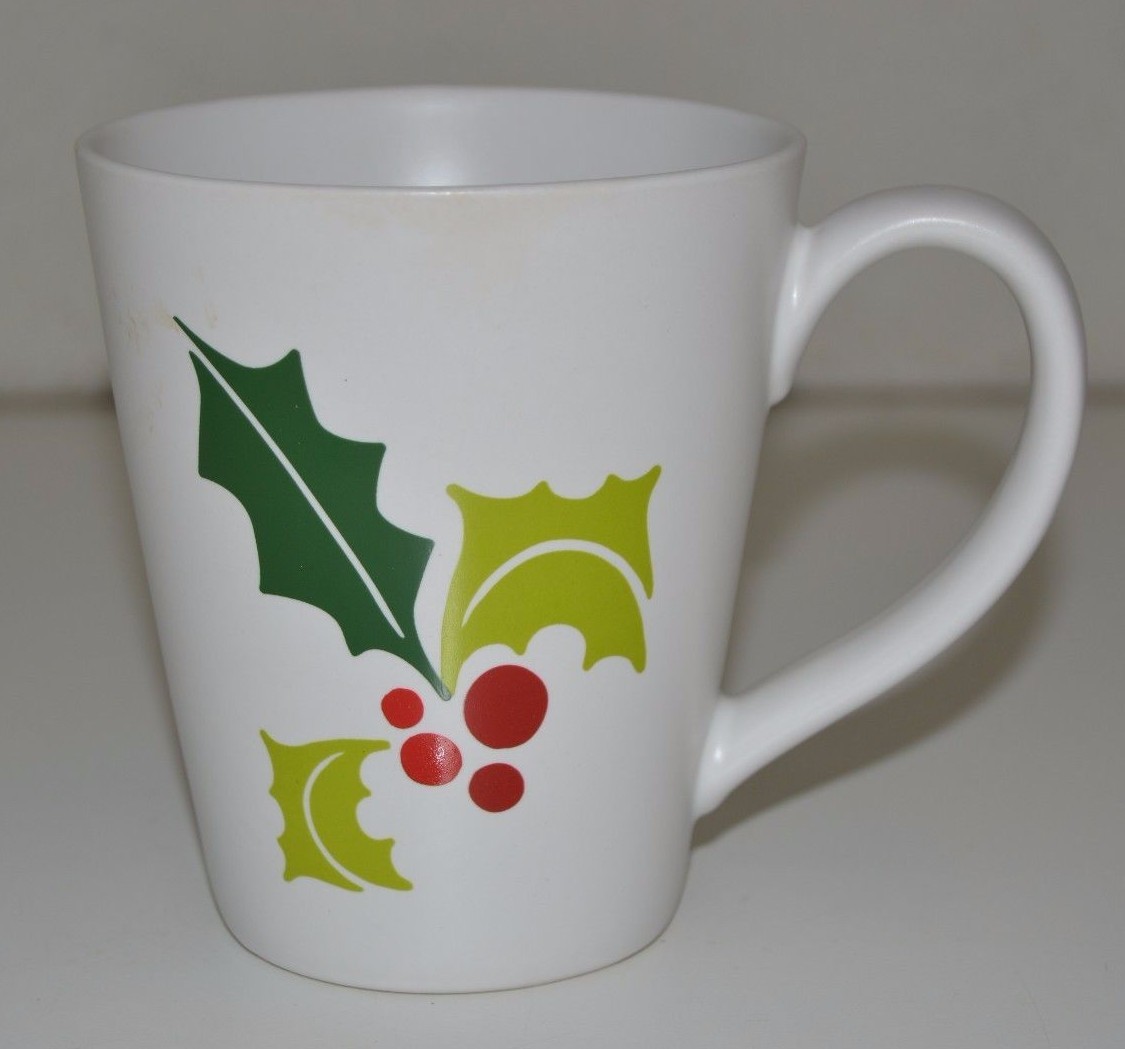 Minty 2011 Starbucks 12 oz Coffee Tea Mug Cup Christmas Mistletoe Holiday Rare