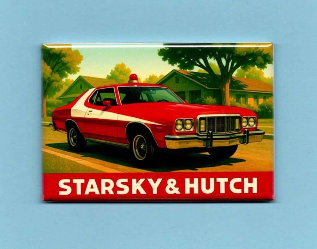 STARSKY AND HUTCH TV SHOW *2X3 FRIDGE MAGNET* DRAMA ACTION POLICE DETECTIVES CAR