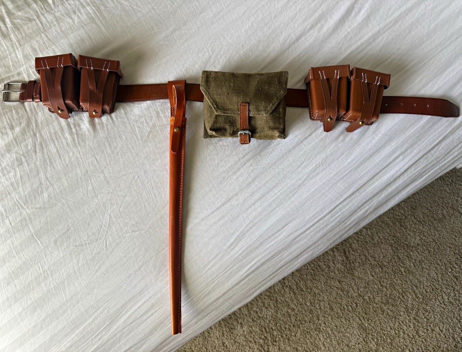 WW2 Soviet Russian Rifleman combat belt equipment 