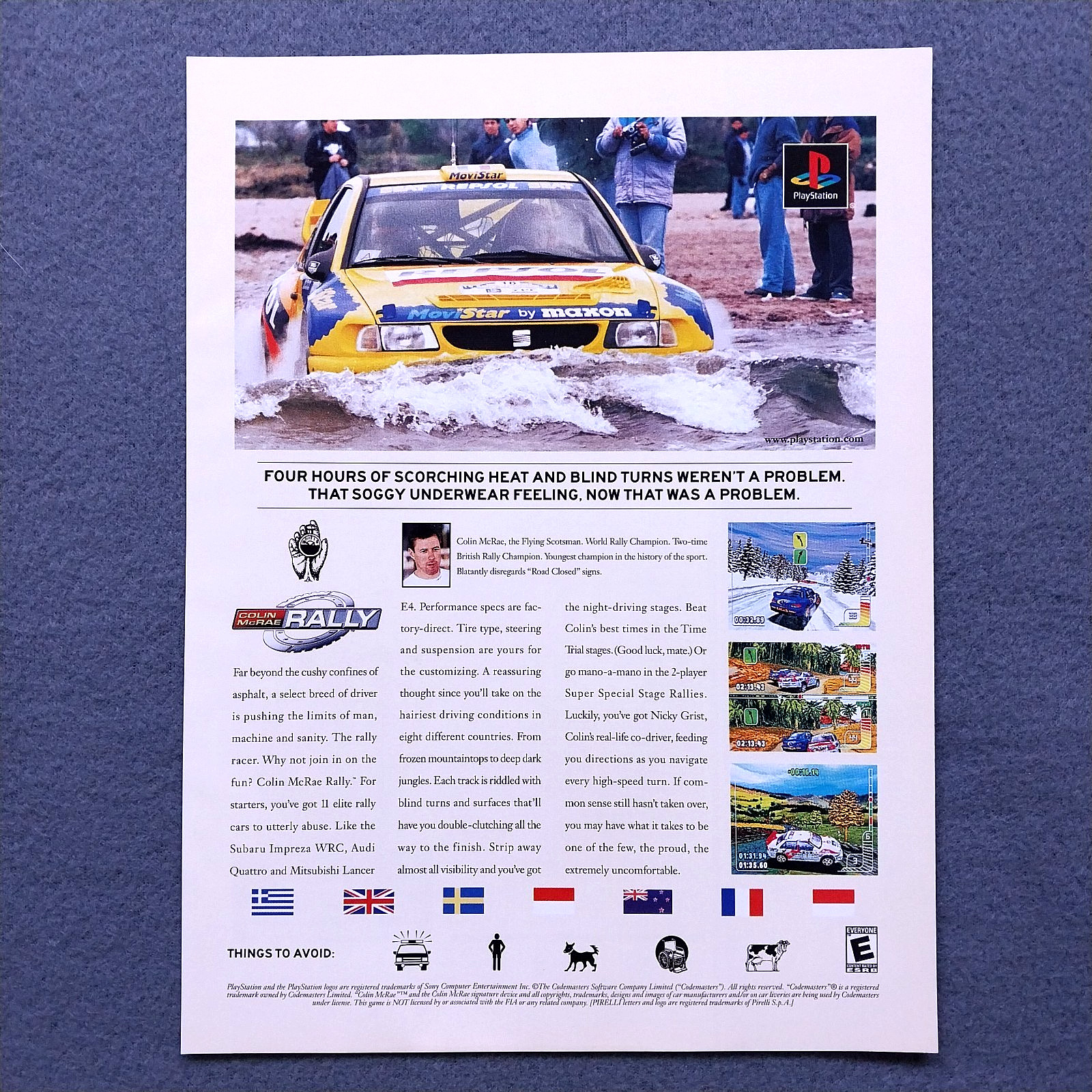 2000 Colin McRae Rally Racing Game Promo Print Ad Y2K Magazine Wall Art
