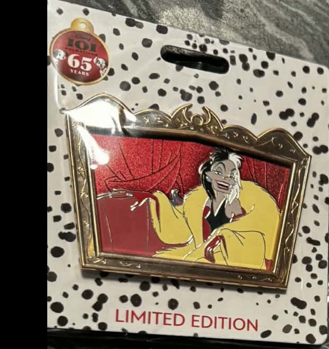 Disney WDI 101 Dalmatians 65th Anniversary Cruella deVil LE 300 Cast Pin