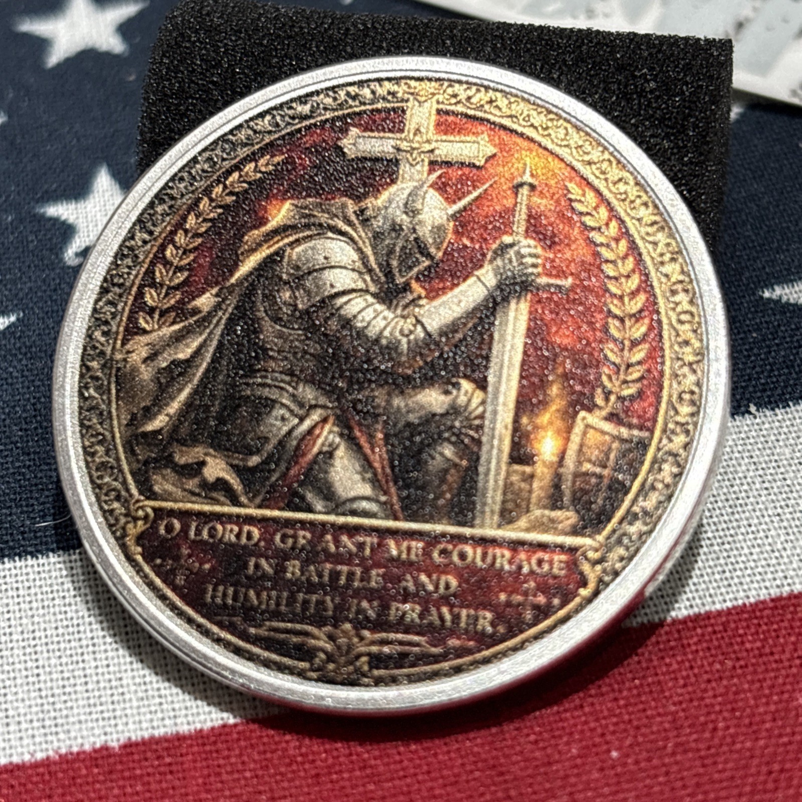 God Grant Me Courage In Battle  Challenge Coin High Quality Graphic Detail 1.5”