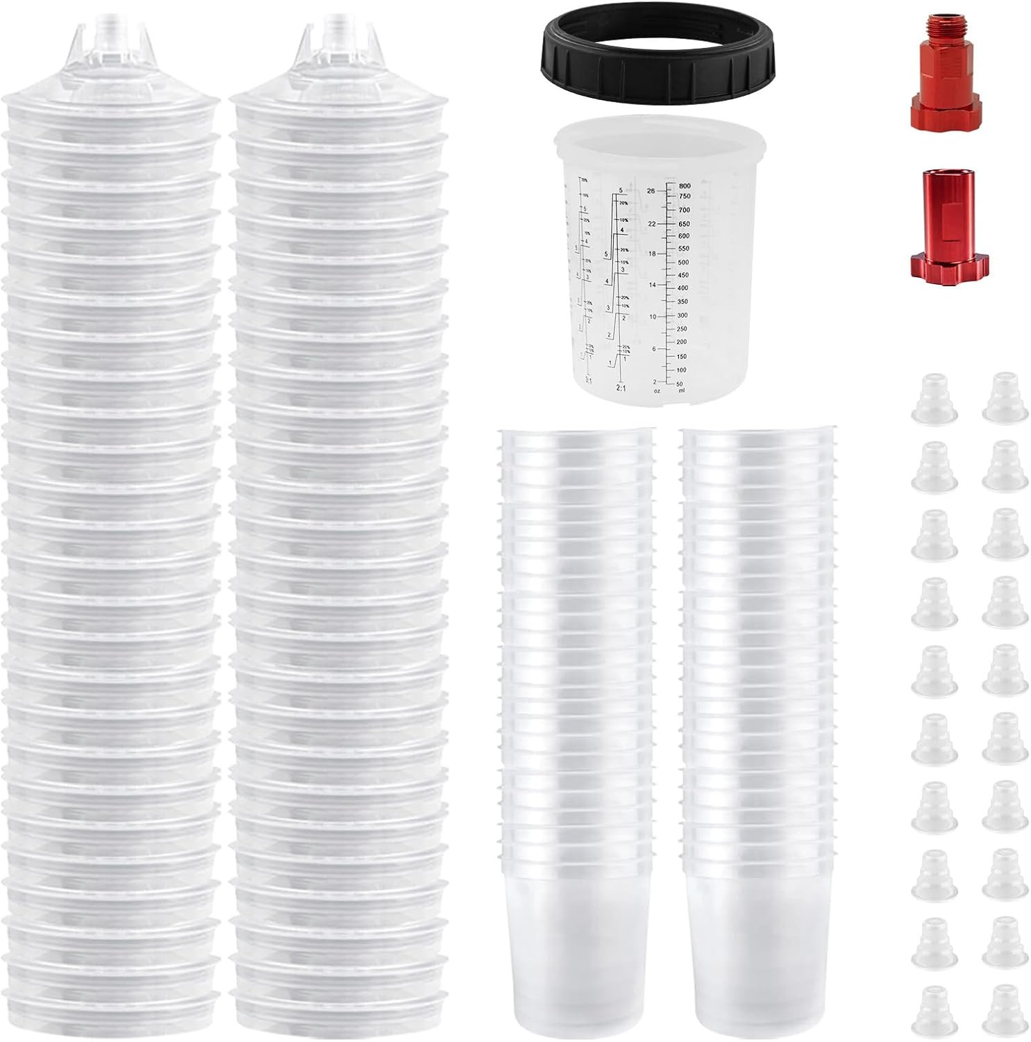 Paint Spray Gun Cups Disposable Paint Cup Liners Kit 27Oz 50 Packs