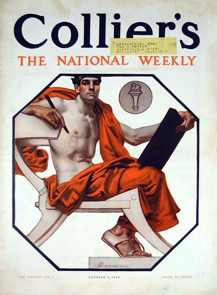 Vintage Collier's Magazine Cover Poster by J.C. Leyendecker c1930s - 24x36” 🎨