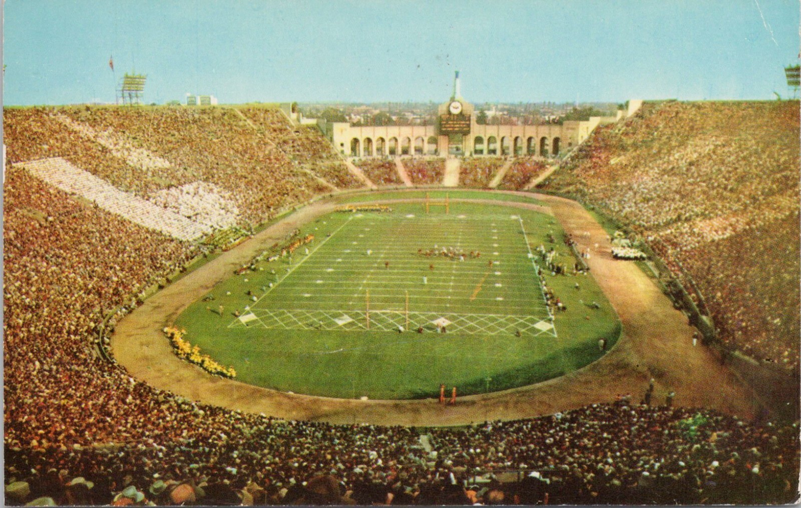 Photo PC ** Los Angeles CA Football Game at Exposition Park Coliseum 1959