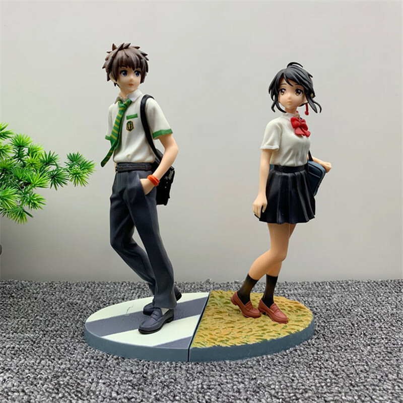 Pair Your Name Kimi no Na wa Miyamizu Mitsuha Tachibana Taki Figure 2pcs PVC