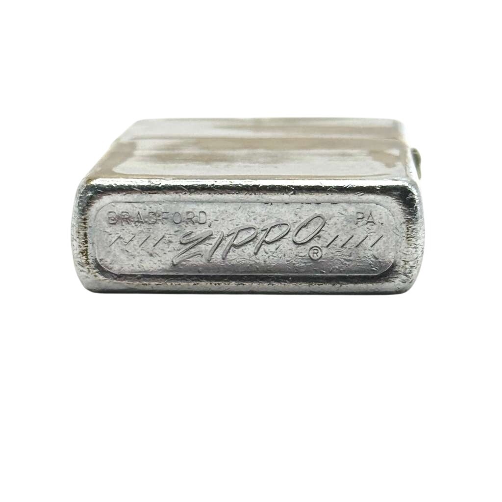 1974 Zippo Regular Plain Chrome Heavily Worn Windproof Lighter Vintage