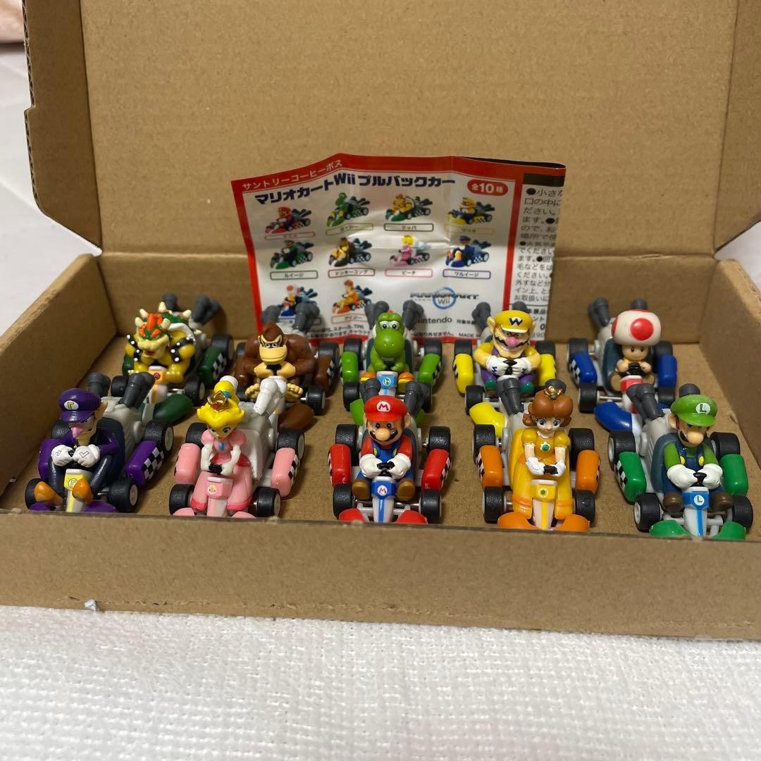 Nintendo Super Mario Bros. Mario Kart Pull-Back Car 10pcs set 2008 Nintendo set