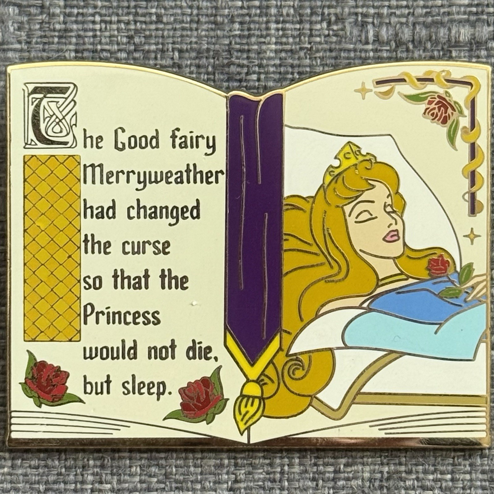 Disney Parks Sleeping Beauty 60th Anniversary Aurora Asleep Book Mystery Pin B5