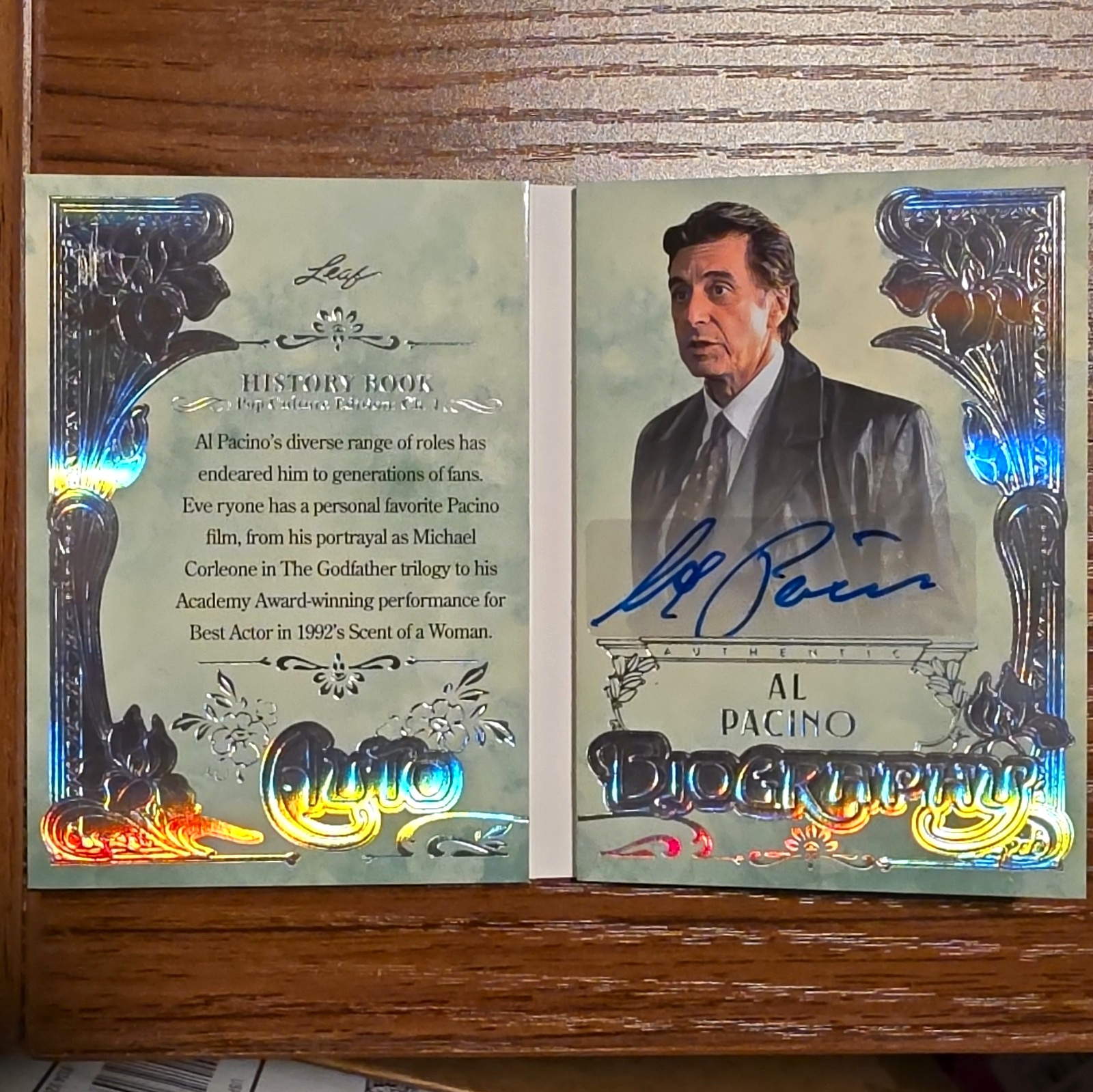 Leaf 2024 History Book Pop Culture Ch.1 Al Pacino Auto A-AP1 1/1