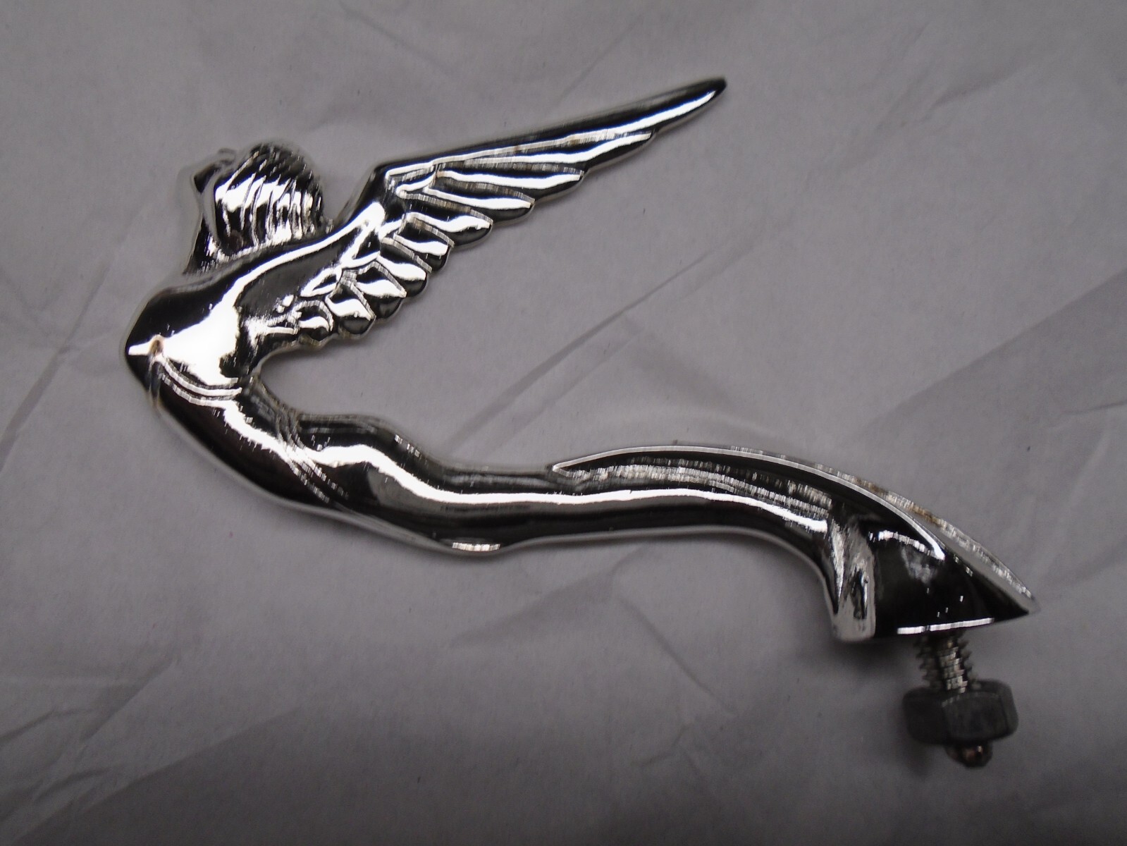 flying lady, winged goddess 1930 car hood ornament chrome plated