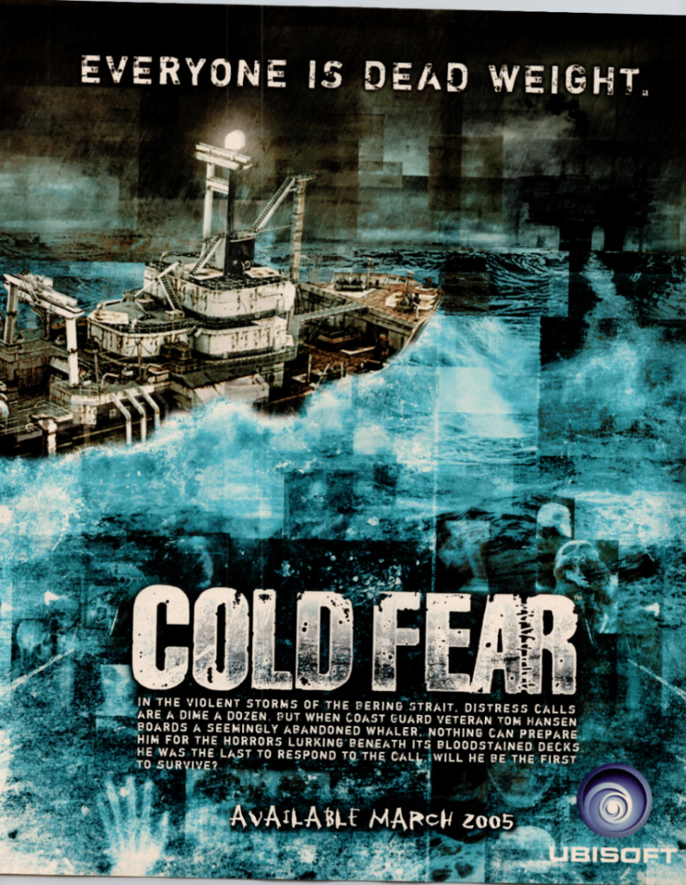Ubisoft Cold Fear Video Game Poster 2005 Vintage Survival Horror Print