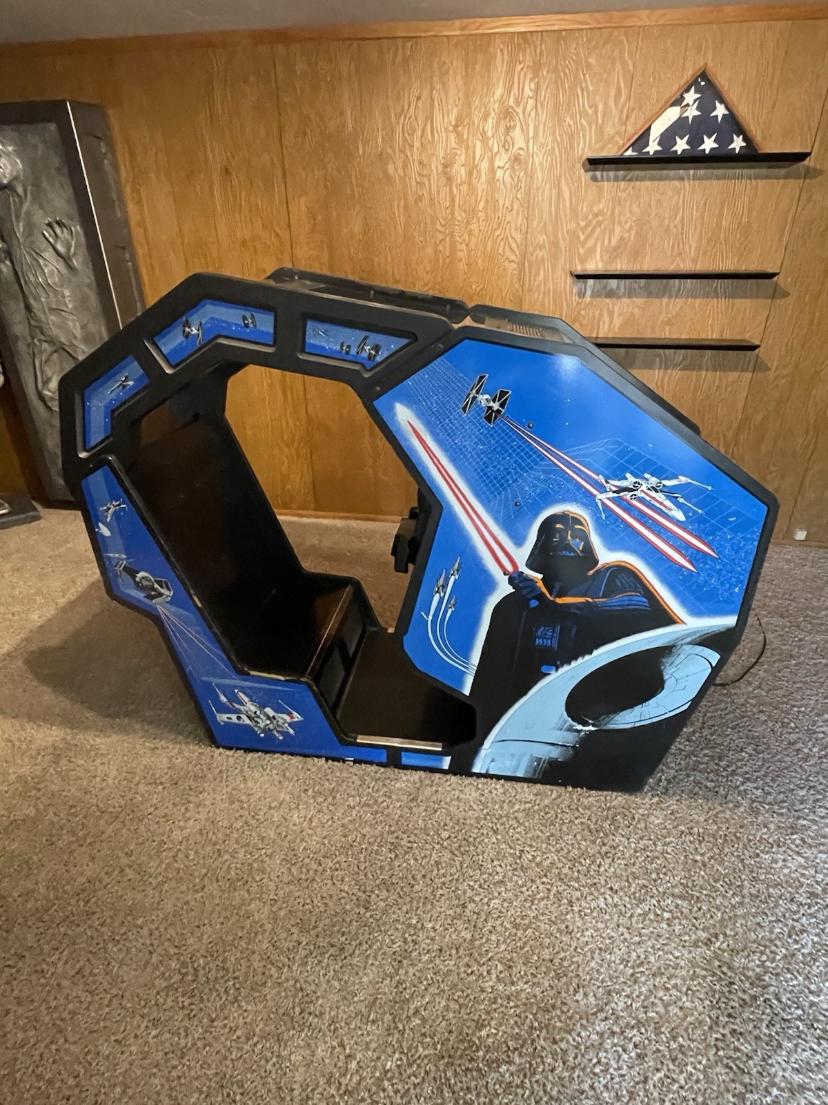 Star Wars Atari 1983 arcade sit down game. Also Has ESB game on It