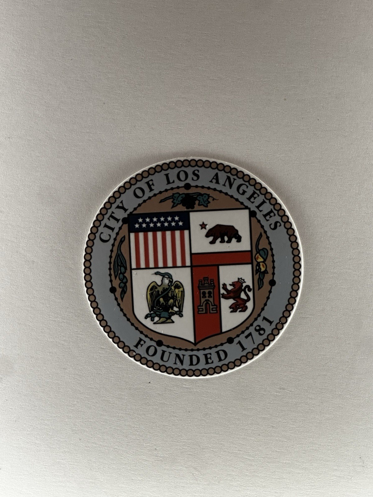￼City Of Los Angeles City Seal Sticker 3”x3”