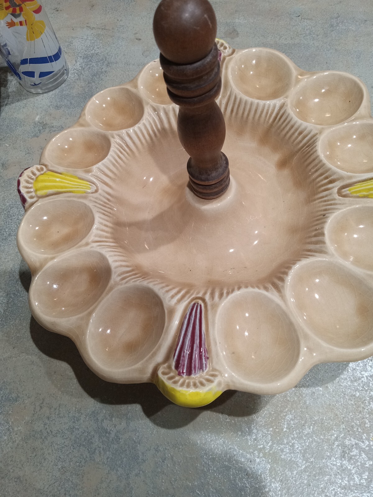 California Orics 523 USA Deviled Egg Pottery Server Plate Tray Platter