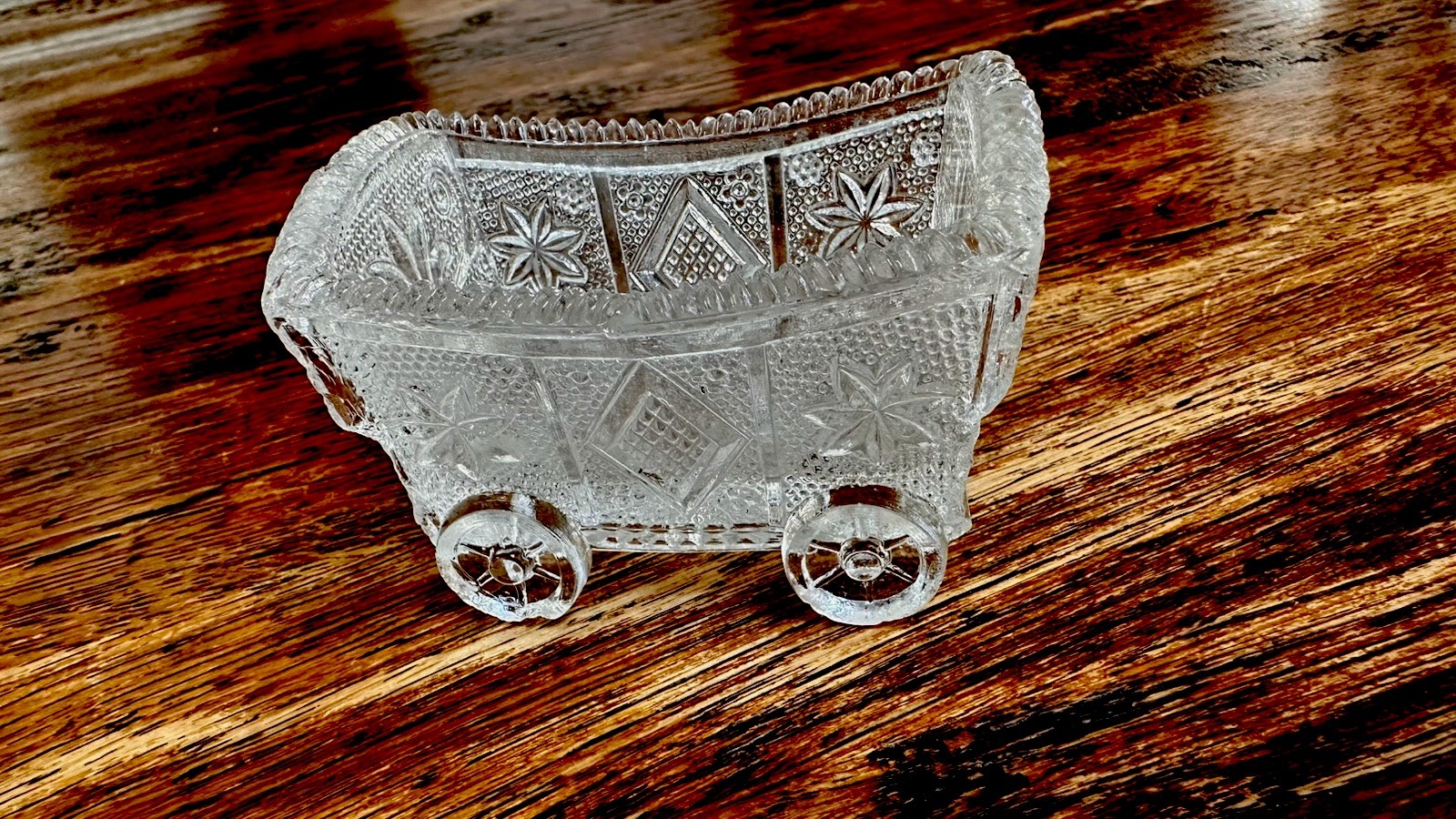 Super Rare 1830-1845 WN-1 WAGON PRESSED OPEN SALT